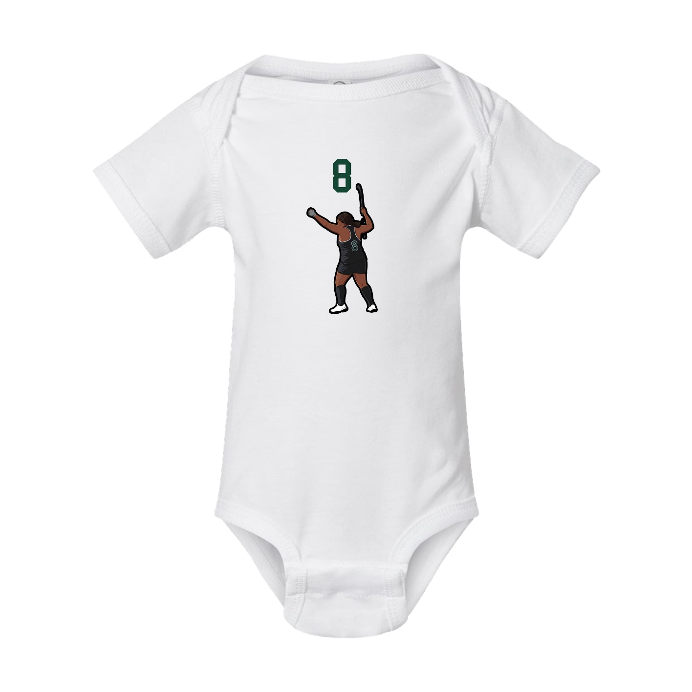 Baby Onesie — Number Top in White