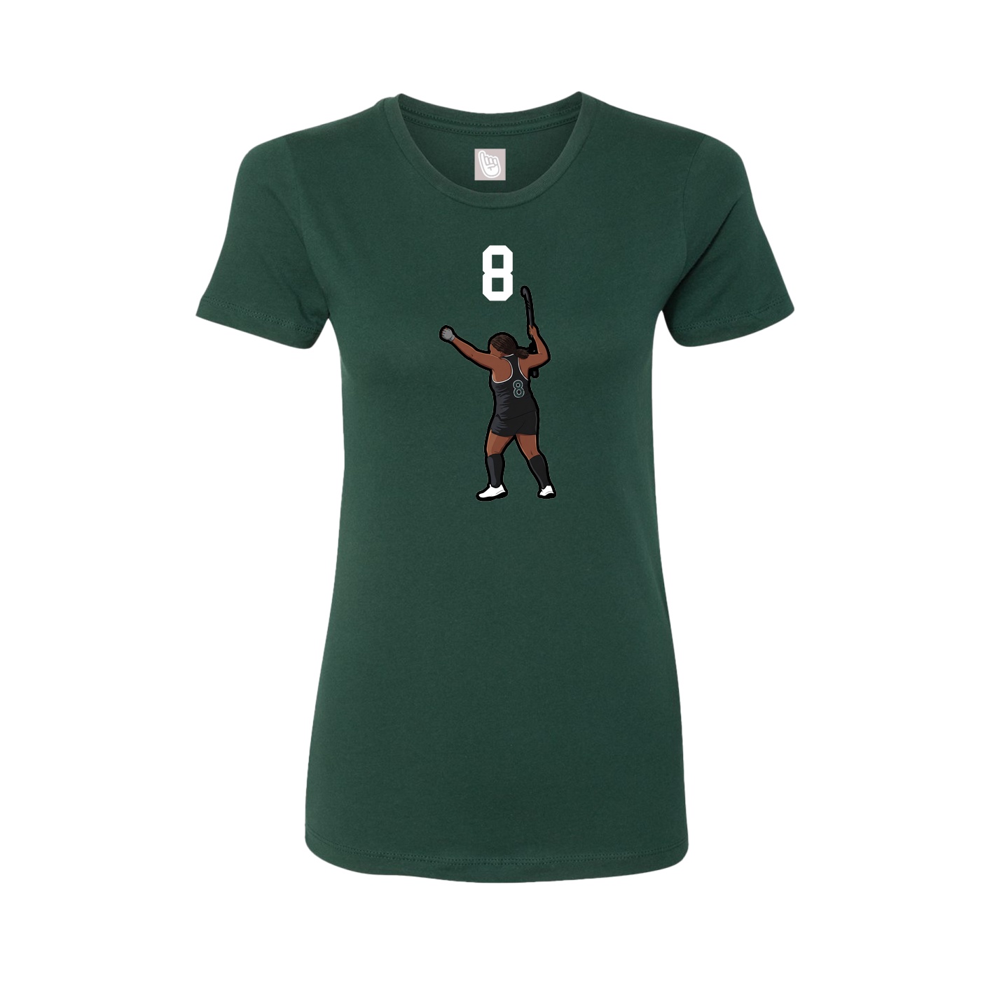 Womens Tee — Number Top in Green