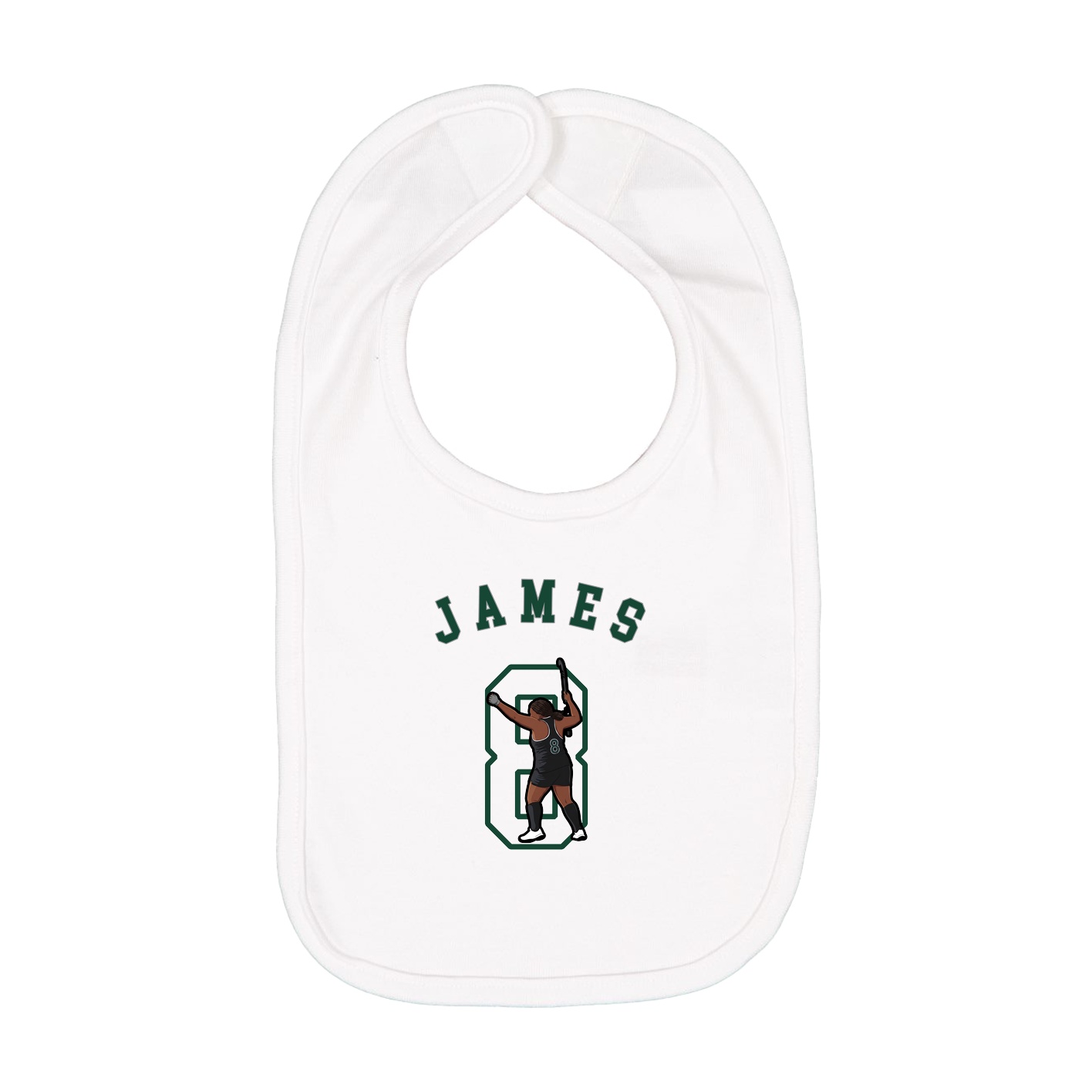 Infant Bib — Shirsey Arch in White