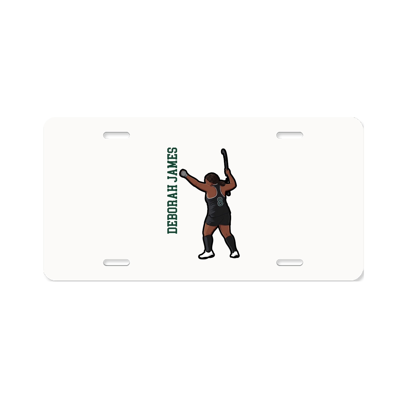 License Plate — Name Vertical in Classic