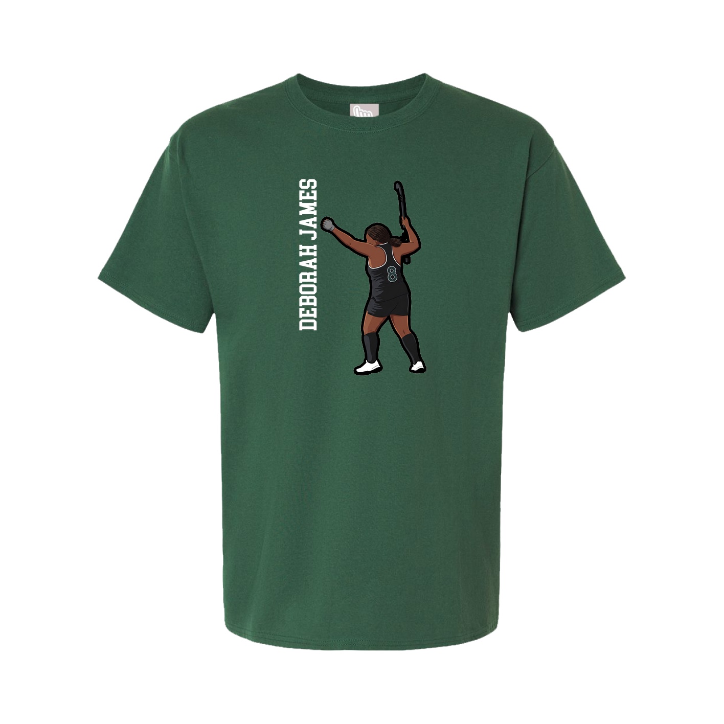 Tee — Name Vertical in Green