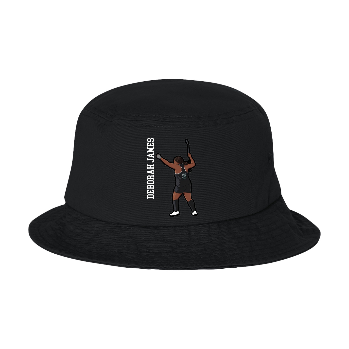 Bucket Cap — Name Vertical in Black