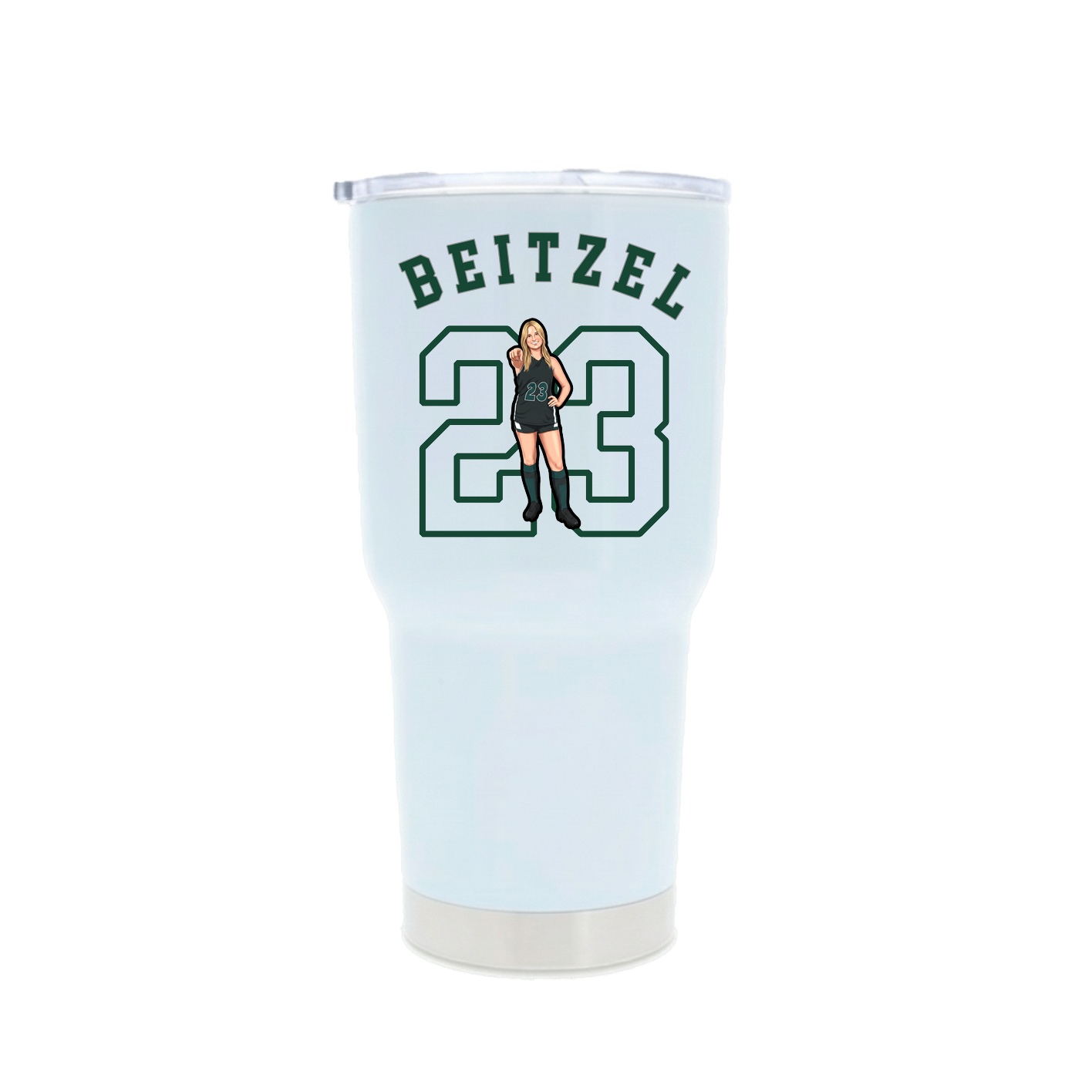 30oz Stainless Steel Tumbler — Shirsey Arch in White