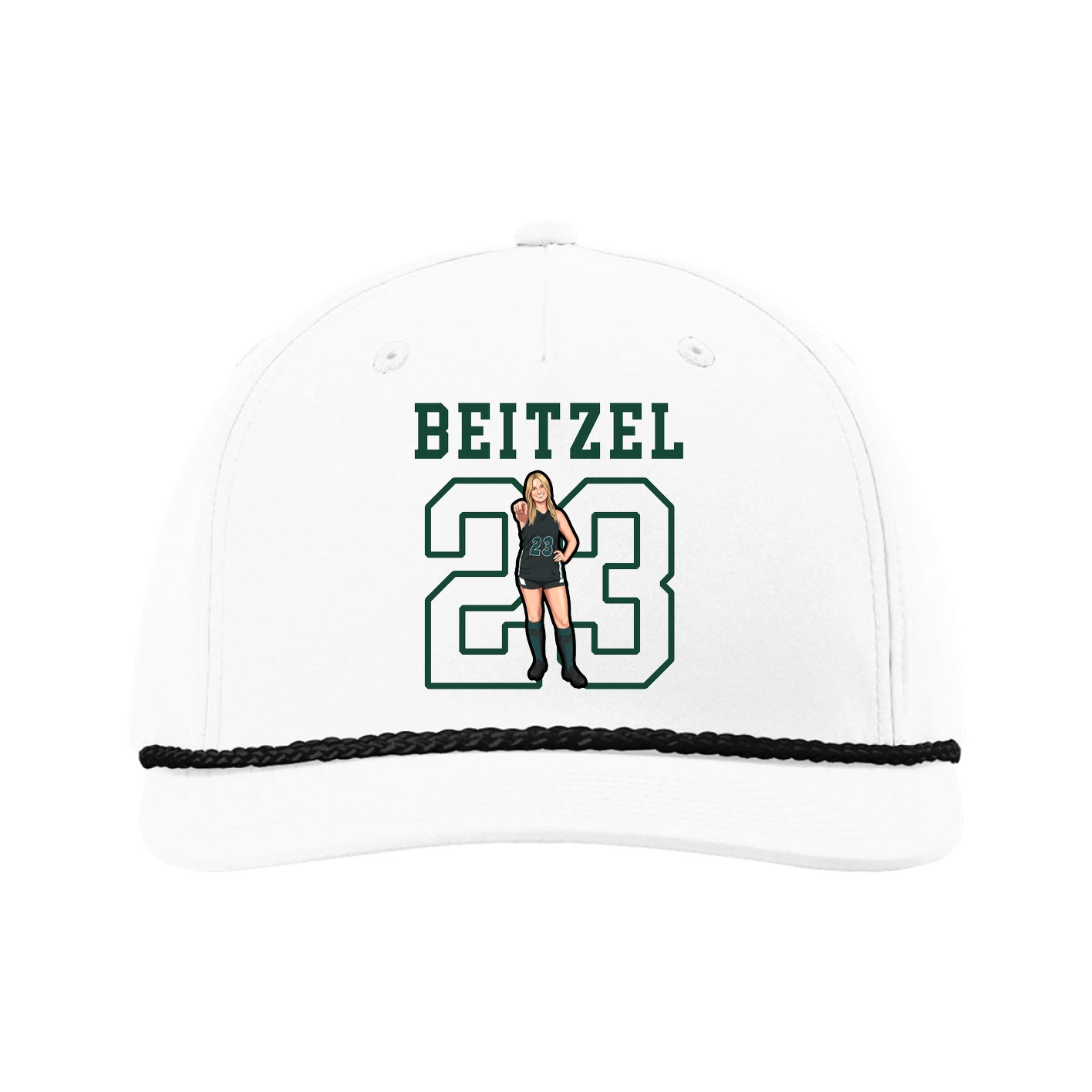 Five-Panel Classic Rope Cap — Shirsey in White