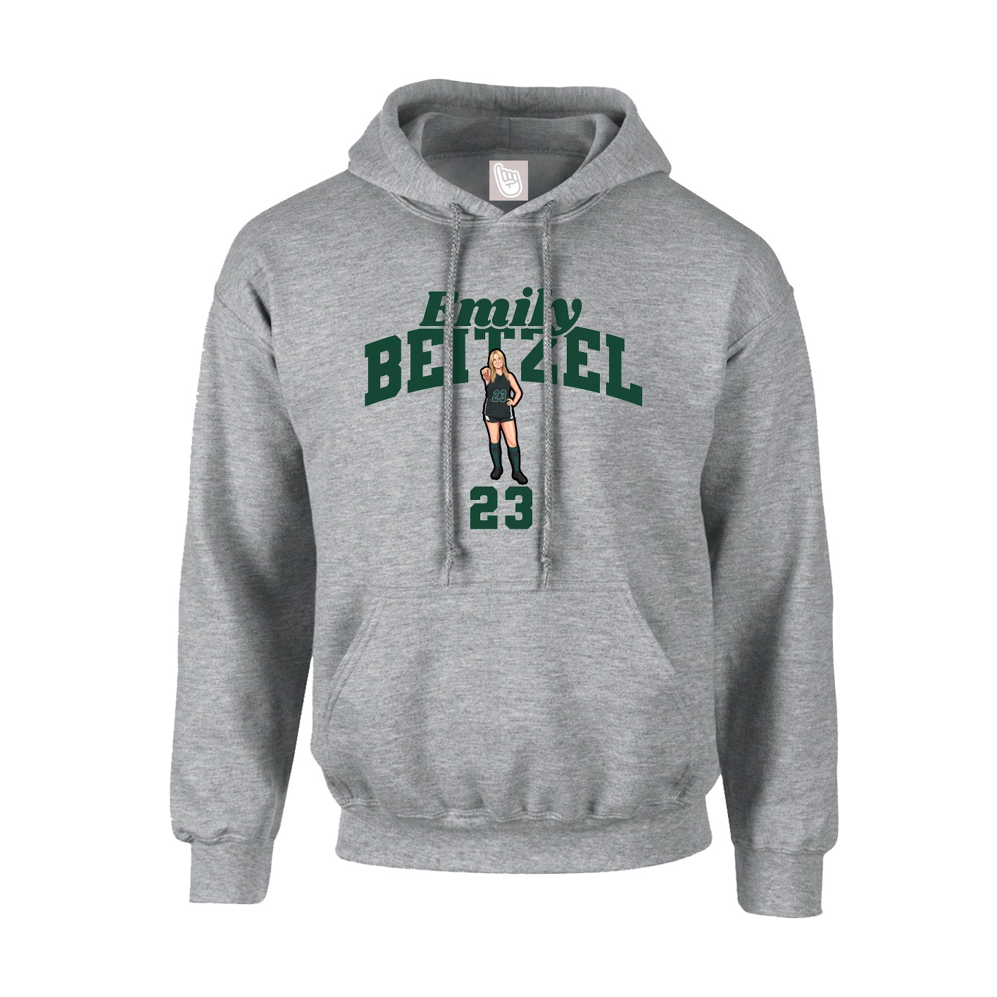 Youth Hoodie — Signature Arch in Grey
