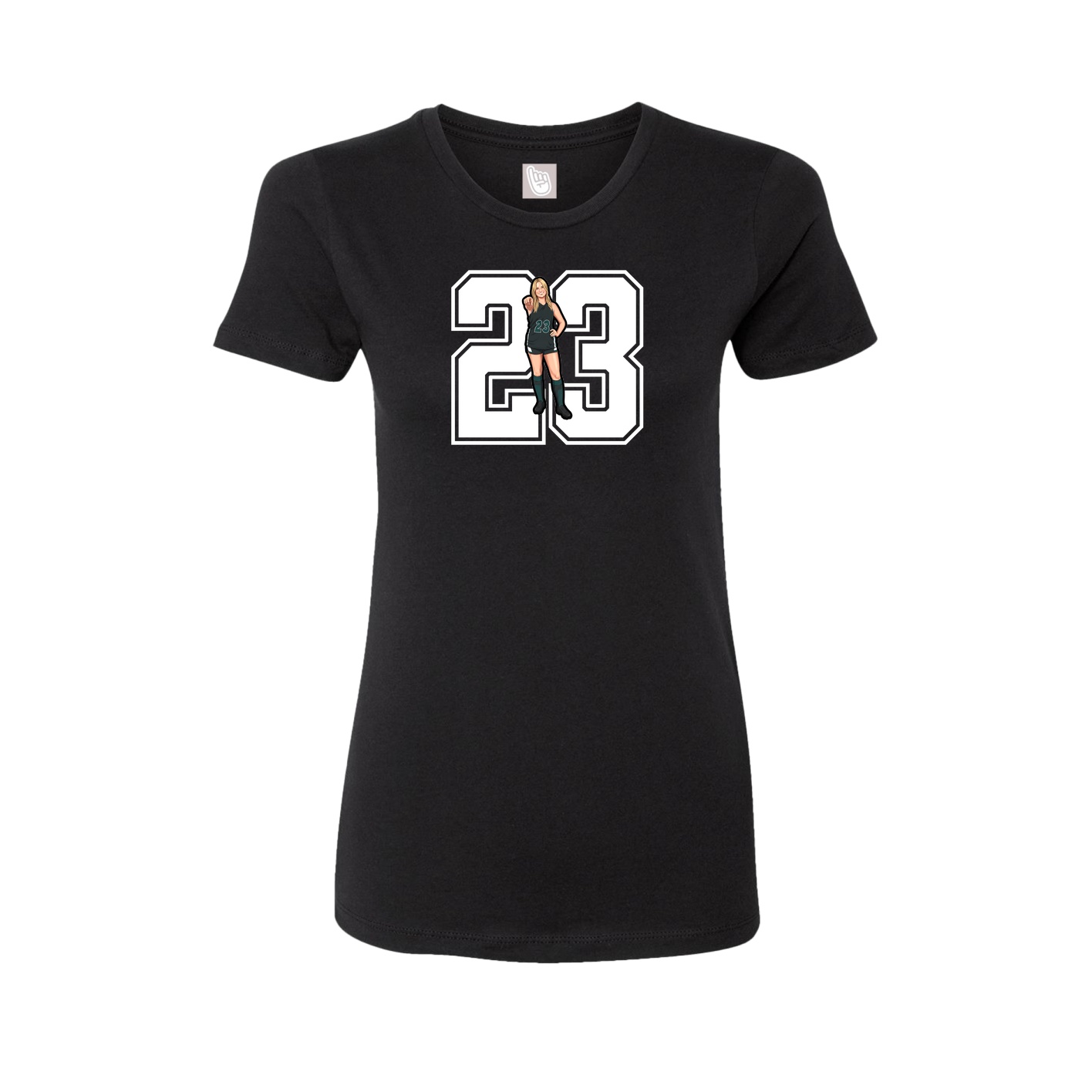 Womens Tee — Number in Black