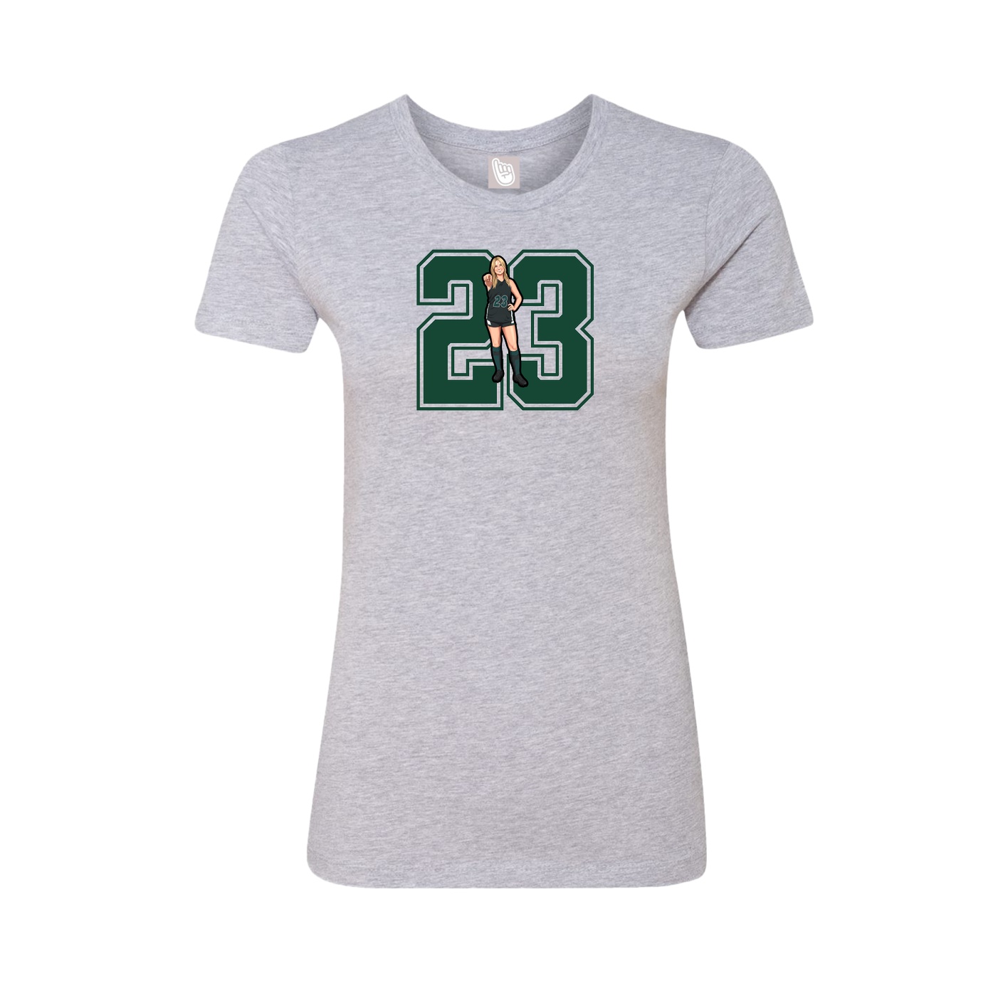 Womens Tee — Number in Grey