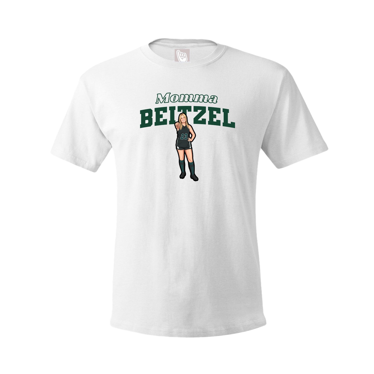 Youth Tee — Mothers Day Block in White