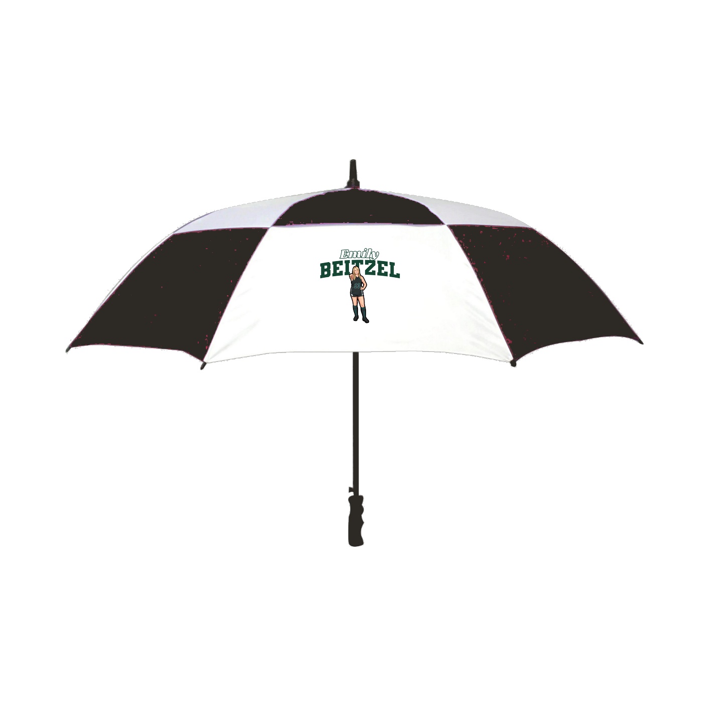 Golf Umbrella — Name Arch in Black