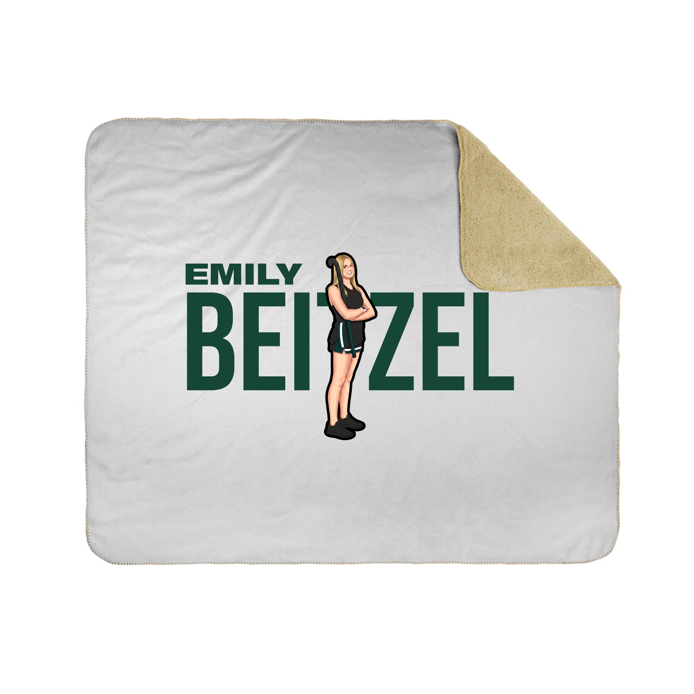 Throw Blanket — Player Name in White