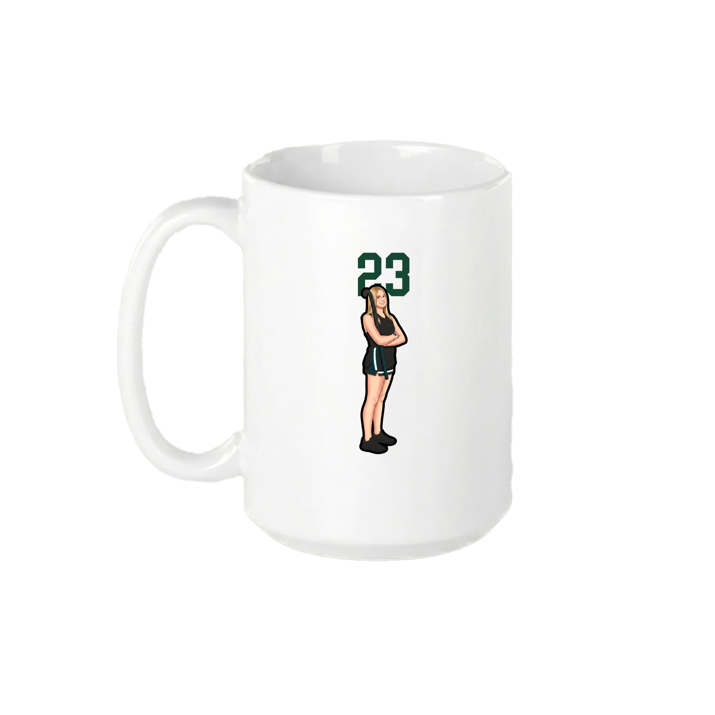 15oz Coffee Mug — Number Top in White