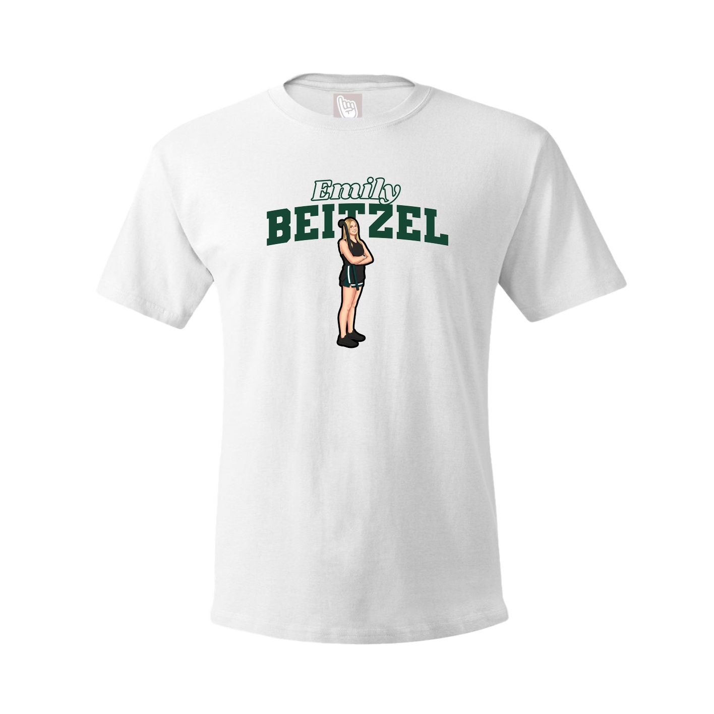 Tee — Name Arch in White