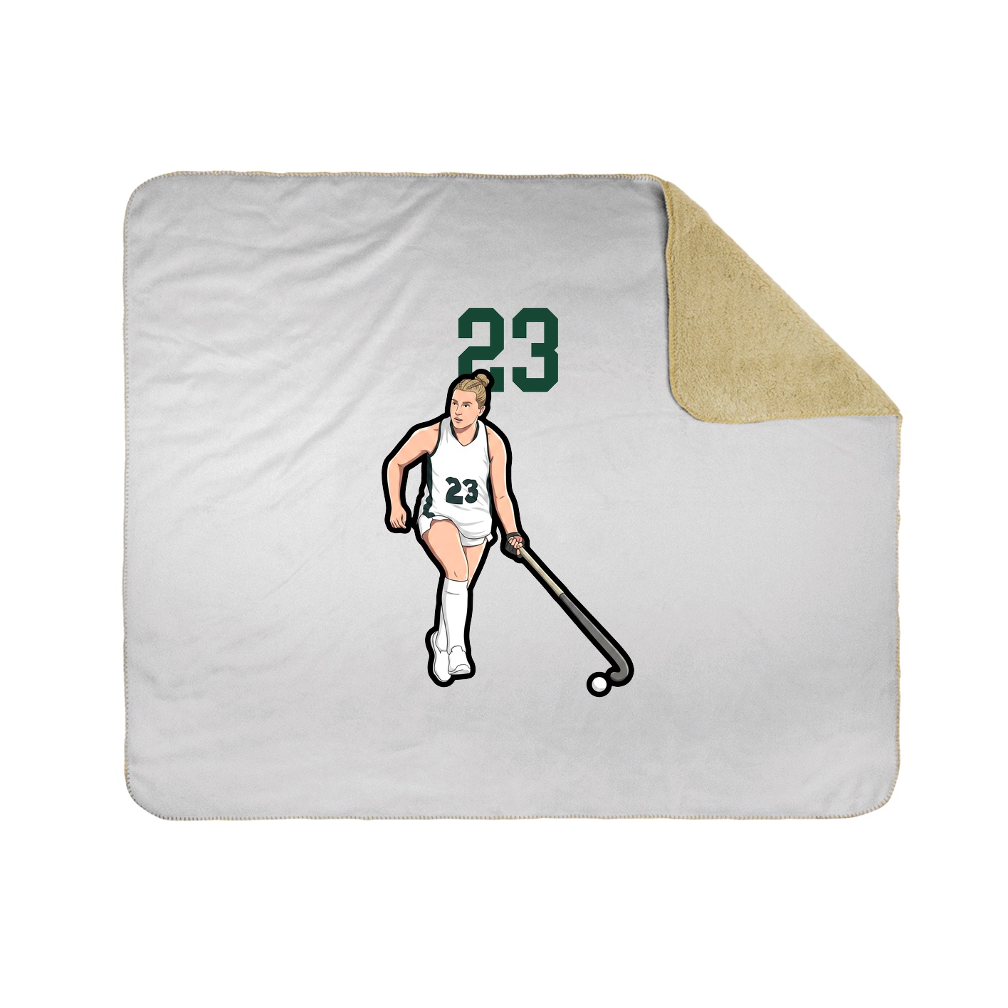 Throw Blanket — Number Top in White