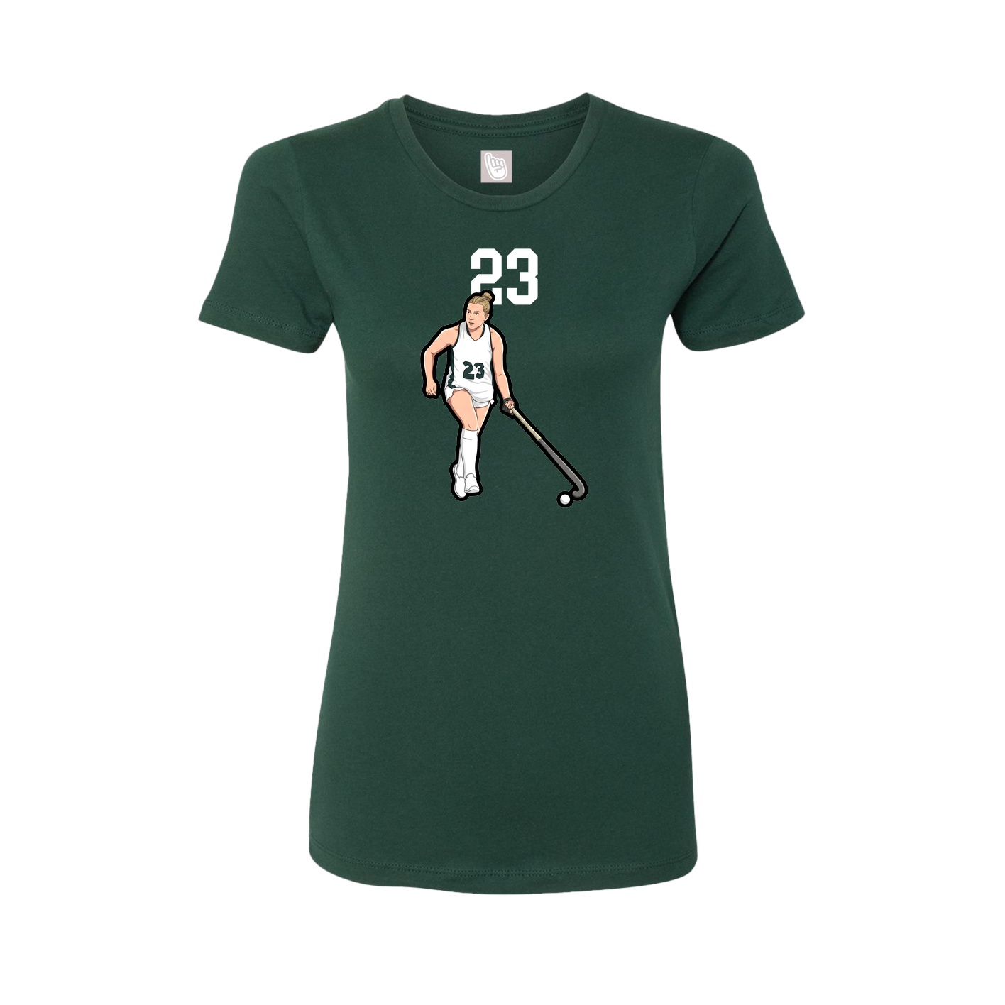 Womens Tee — Number Top in Green