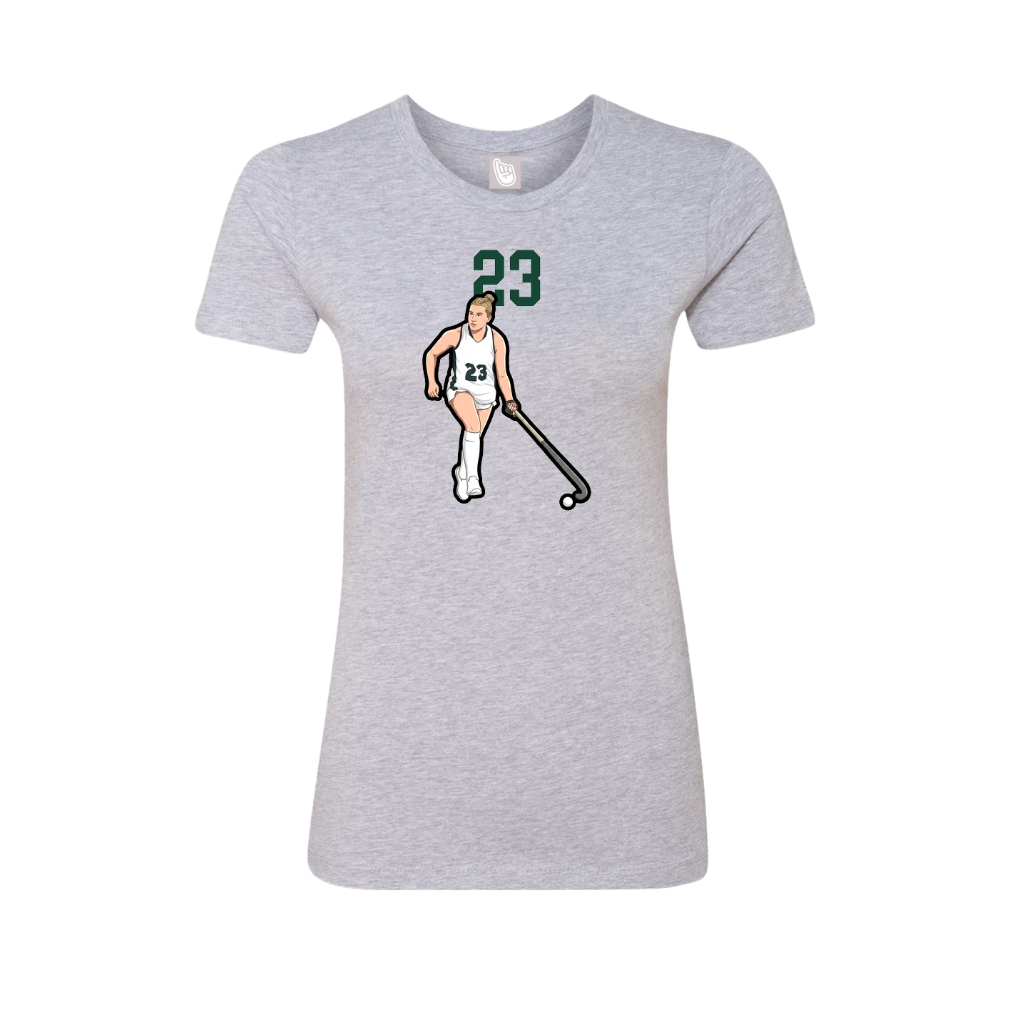 Womens Tee — Number Top in Grey