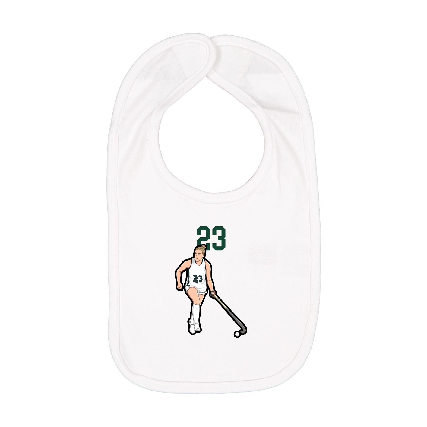 Infant Bib — Number Top in White
