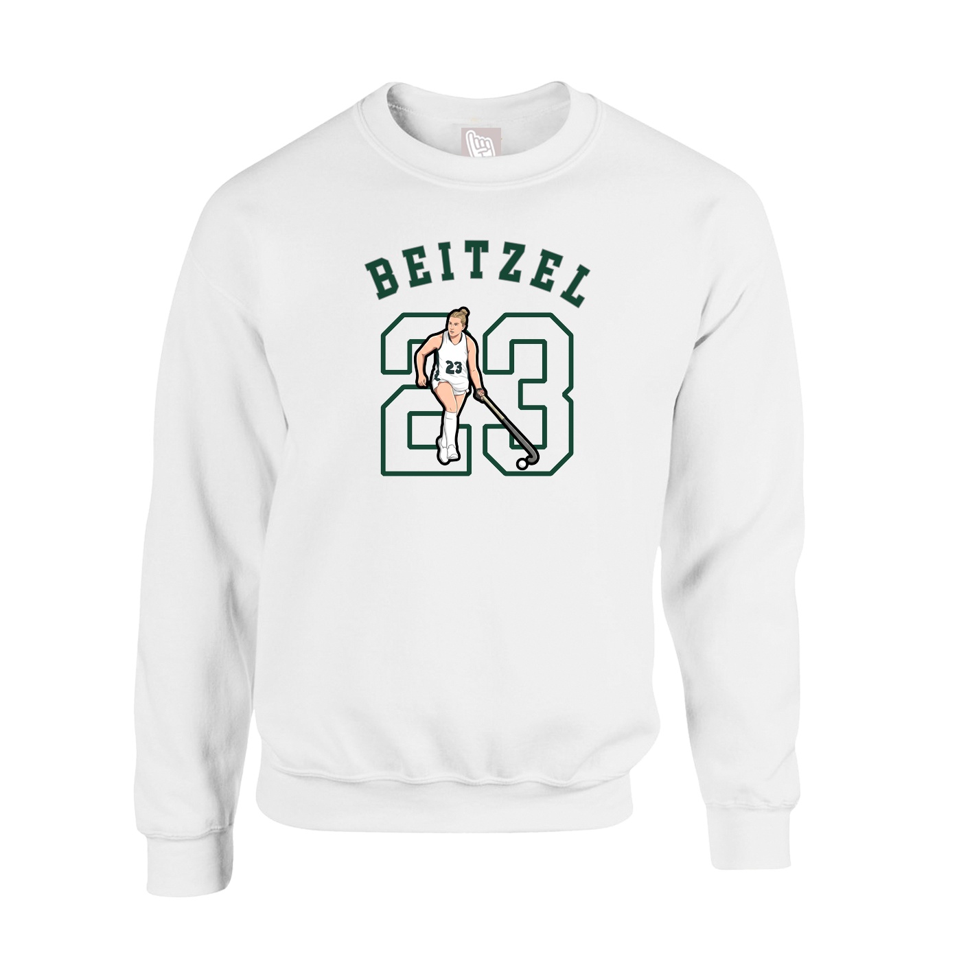 Fleece Crew — Shirsey Arch in White