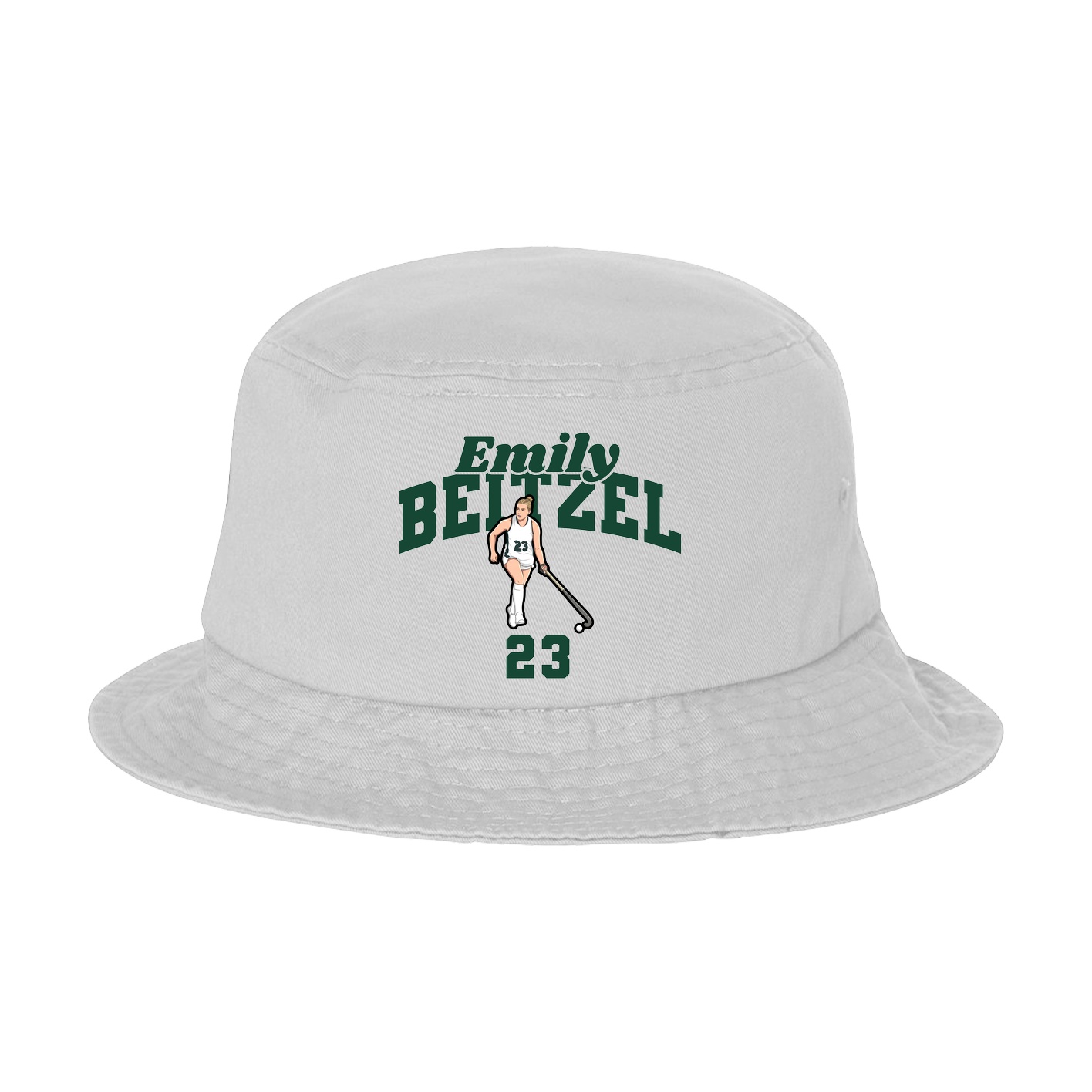 Bucket Cap — Signature Arch in White