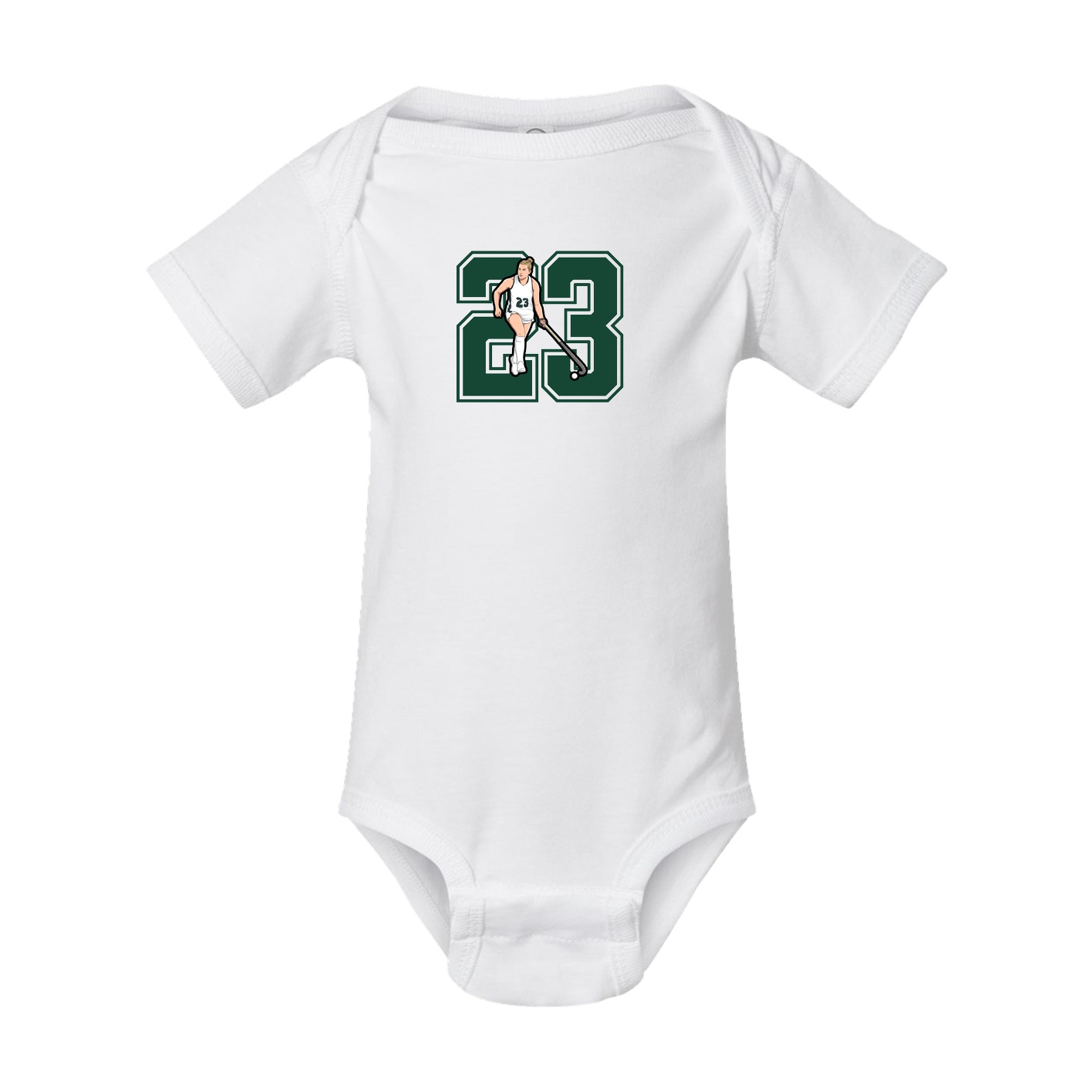 Baby Onesie — Number in White