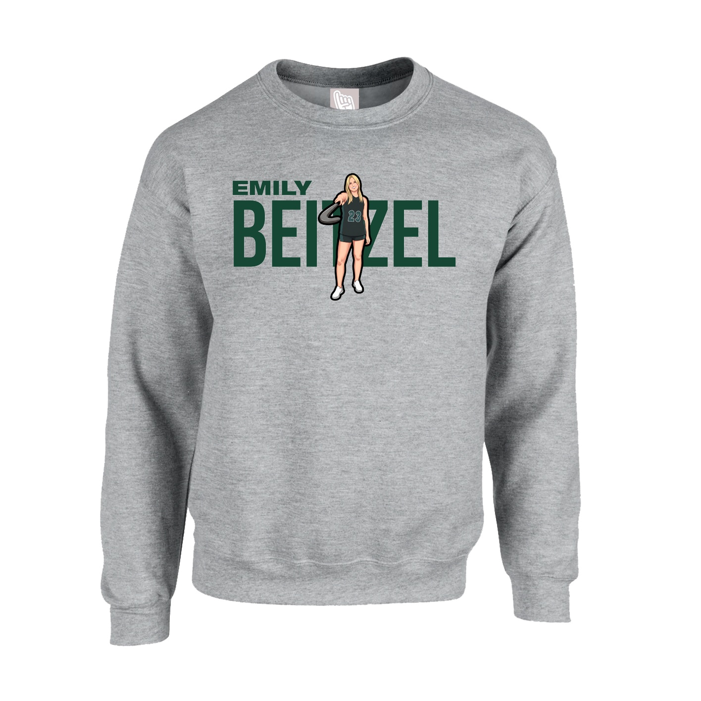 Fleece Crew — Player Name in Grey
