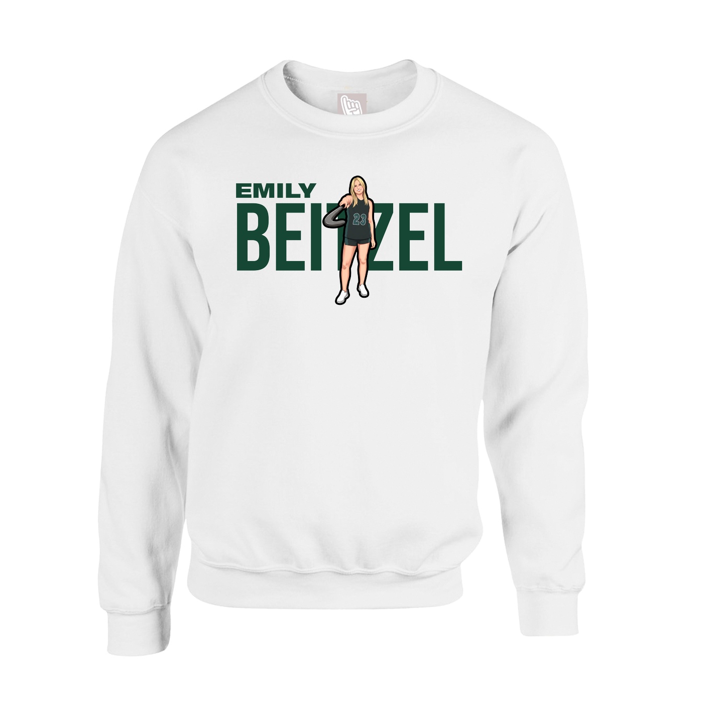 Fleece Crew — Player Name in White