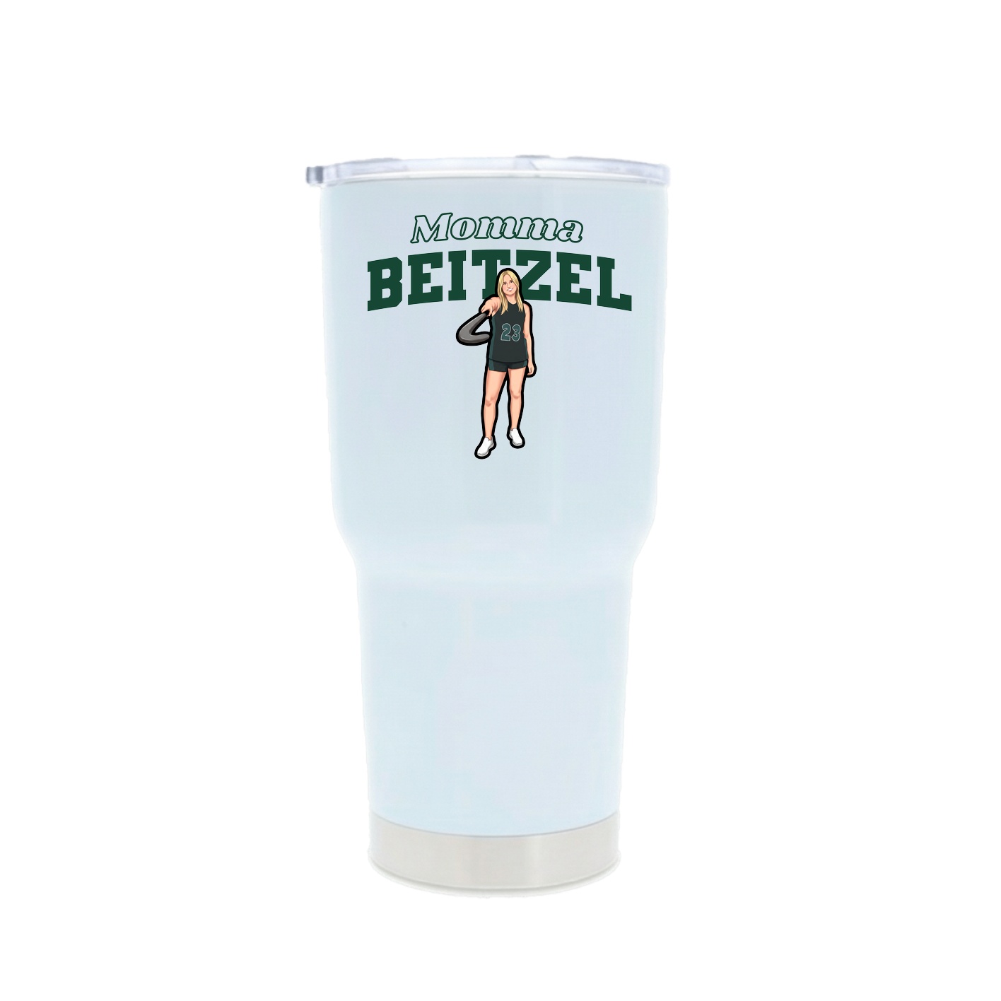 30oz Stainless Steel Tumbler — Mothers Day Block in White