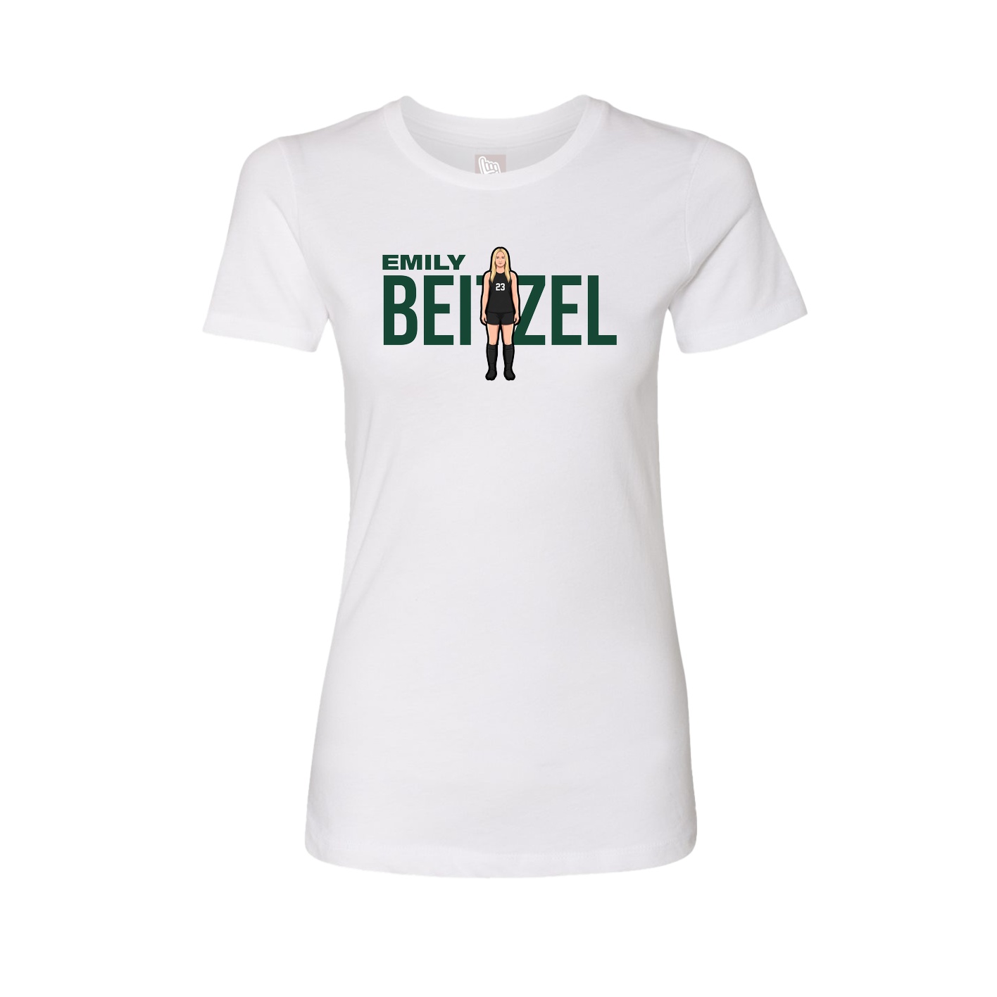Womens Tee — Player Name in White