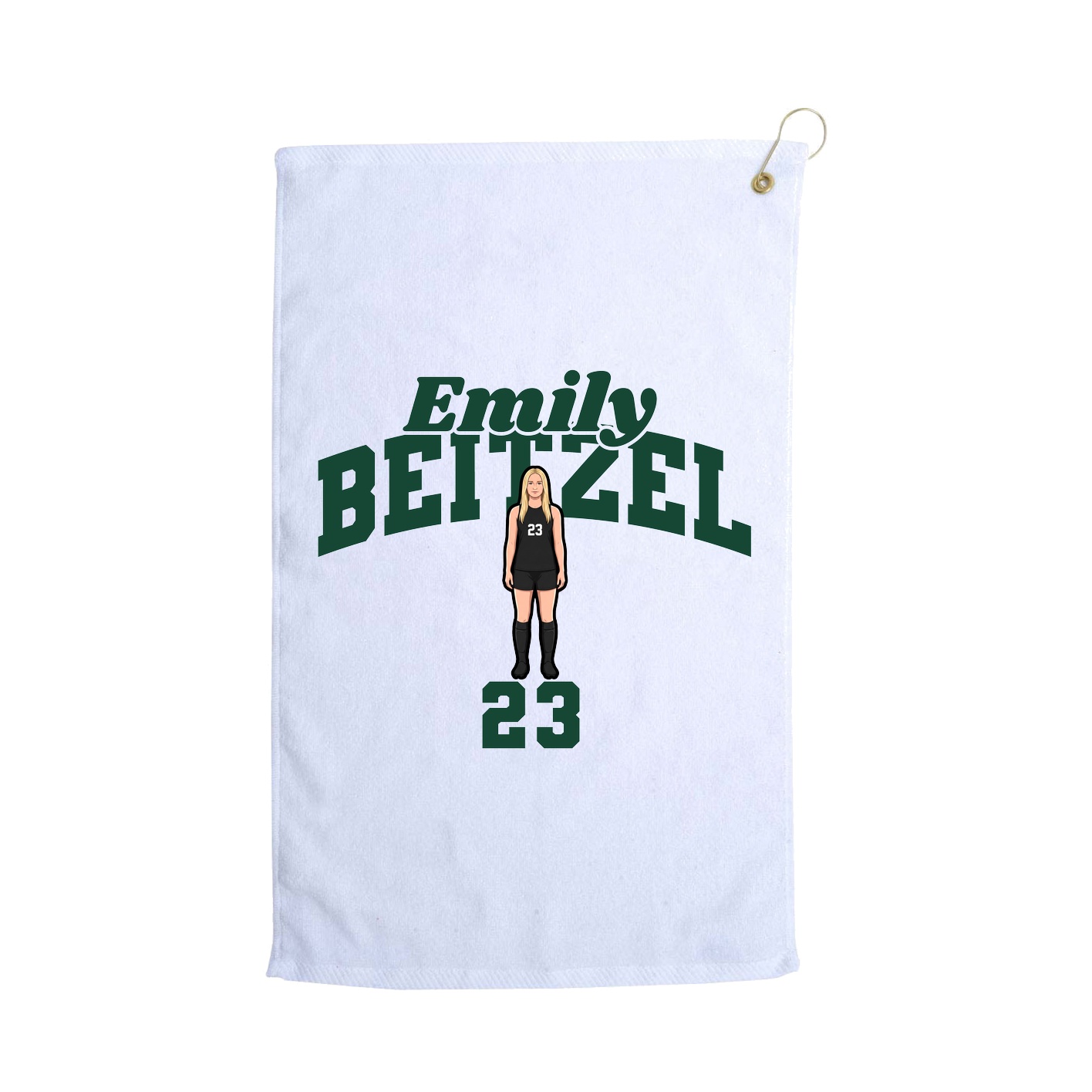 Golf Towel — Signature Arch in White