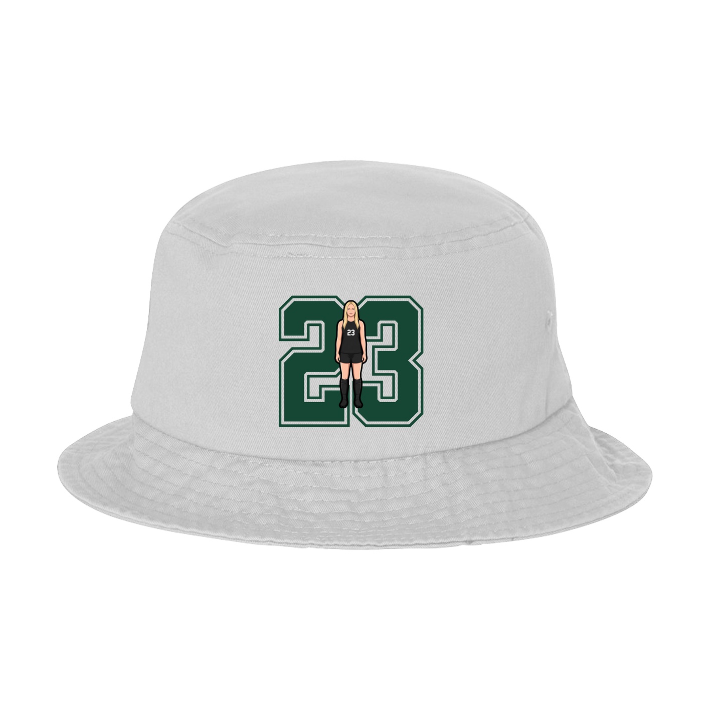 Bucket Cap — Number in White