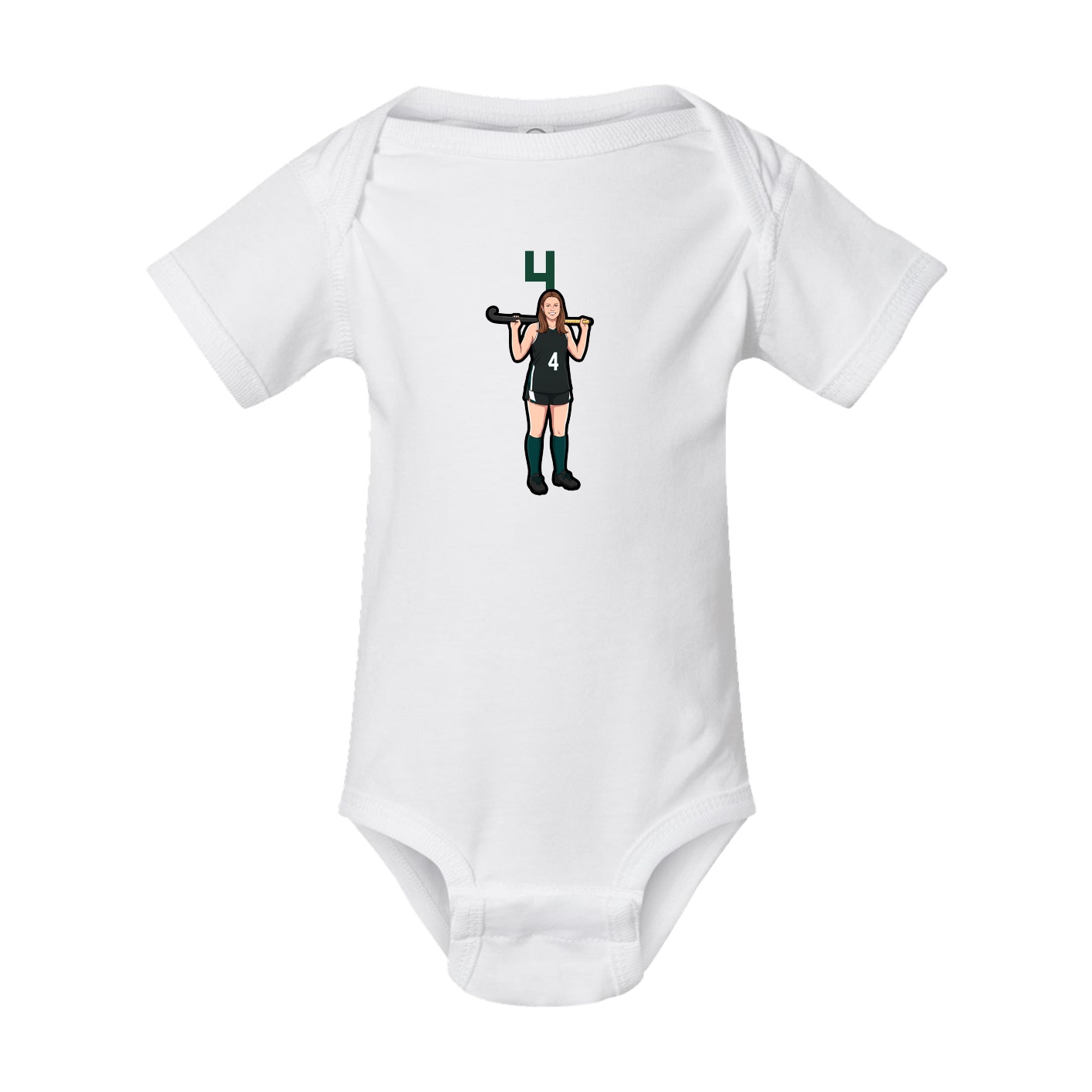 Baby Onesie — Number Top in White