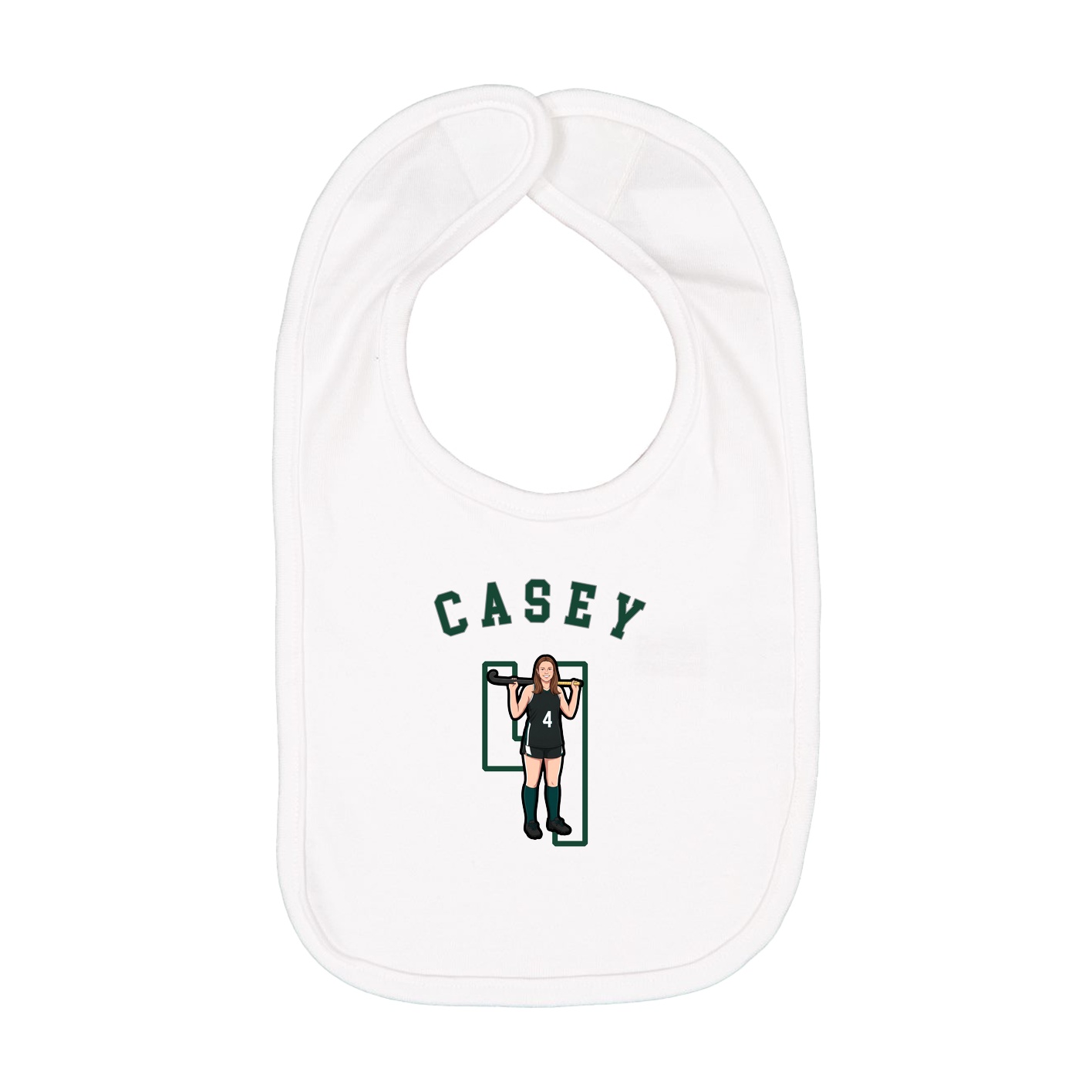 Infant Bib — Shirsey Arch in White