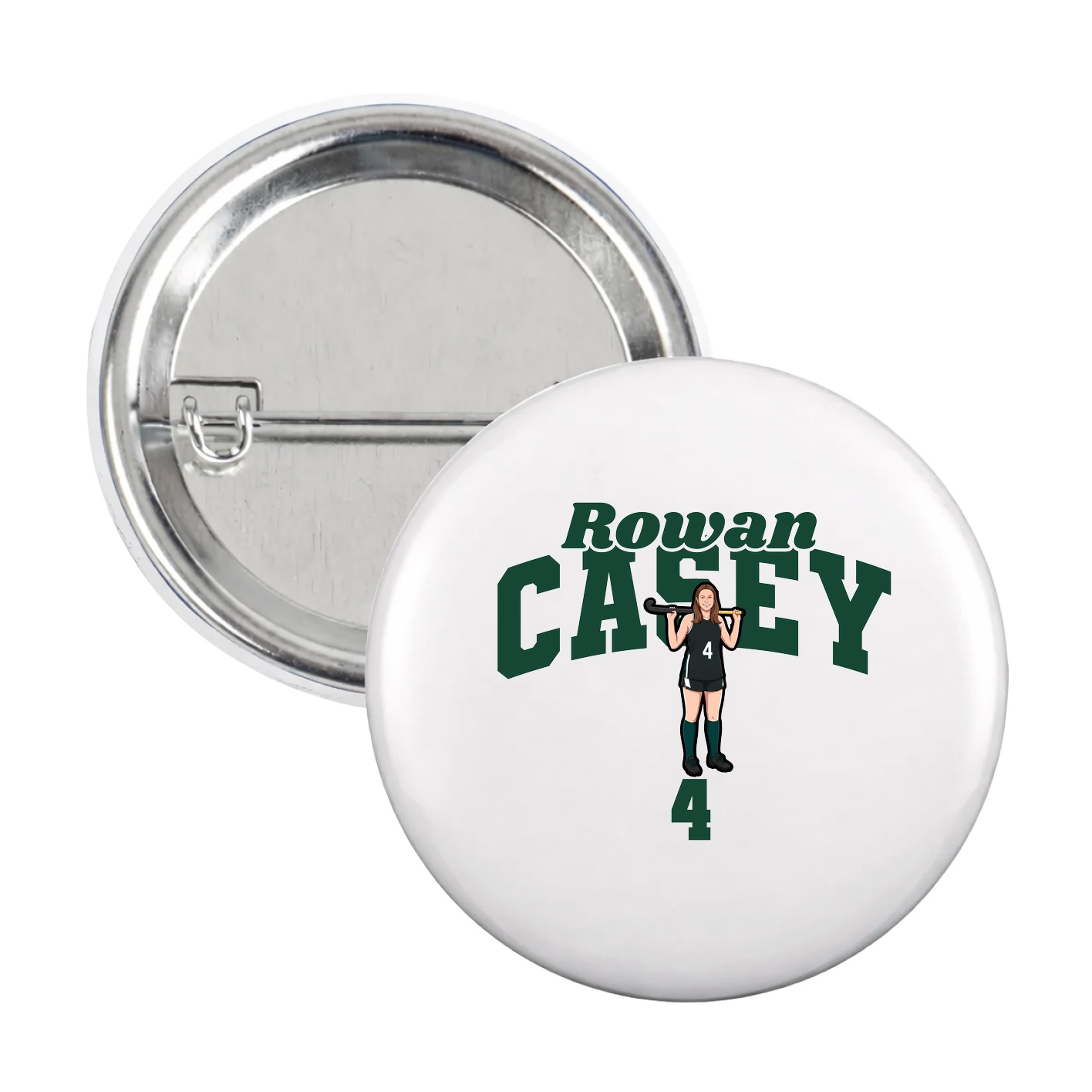 Game Day Button — Signature Arch in White