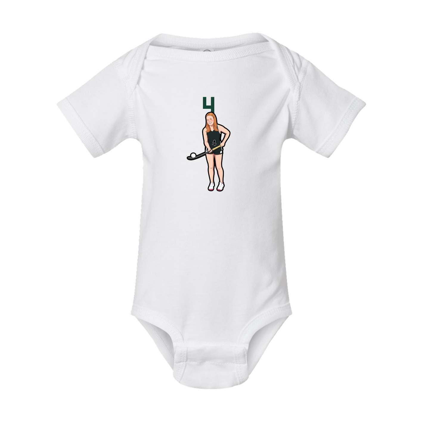 Baby Onesie — Number Top in White