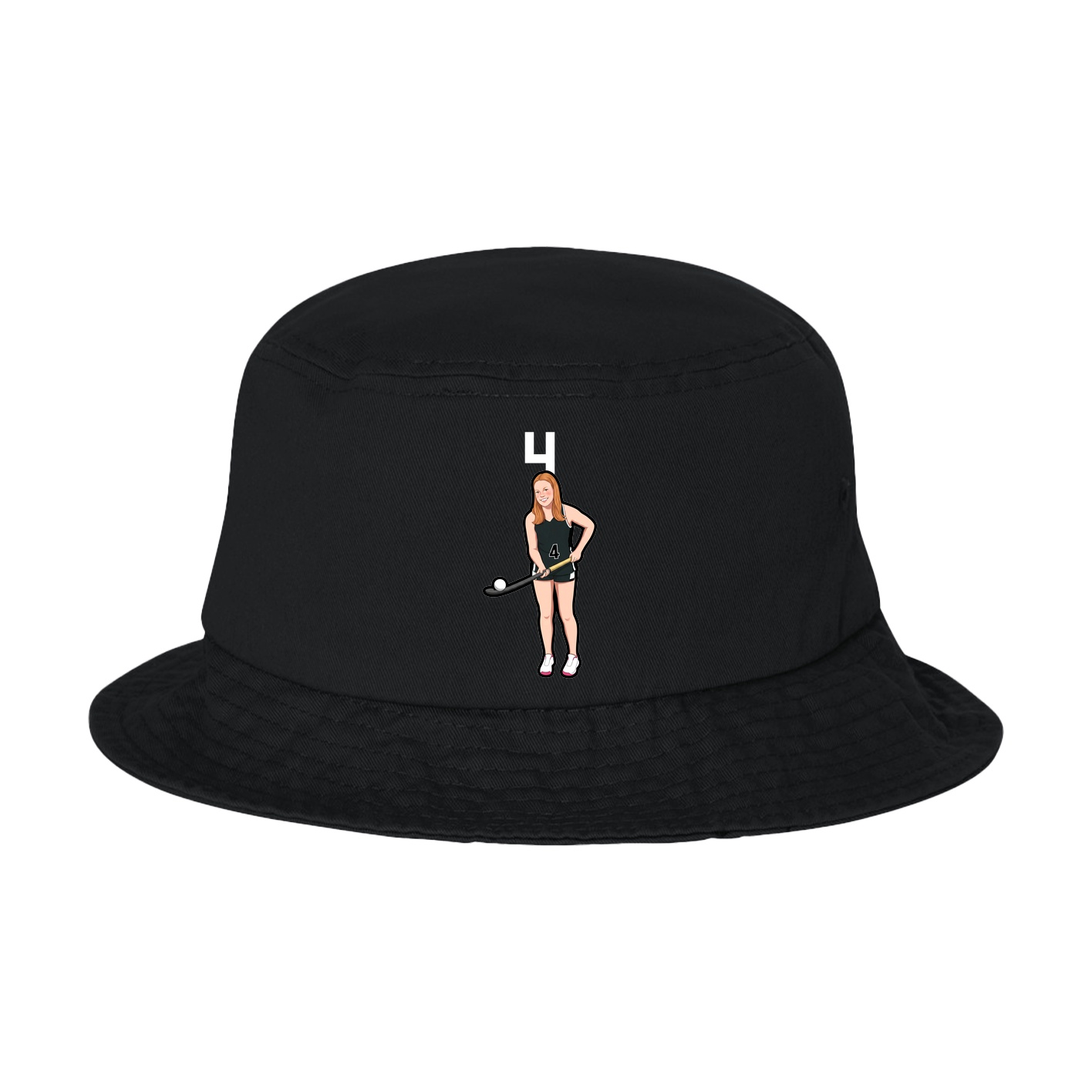 Bucket Cap — Number Top in Black