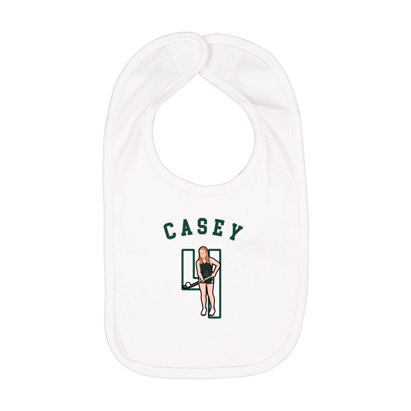 Infant Bib — Shirsey Arch in White