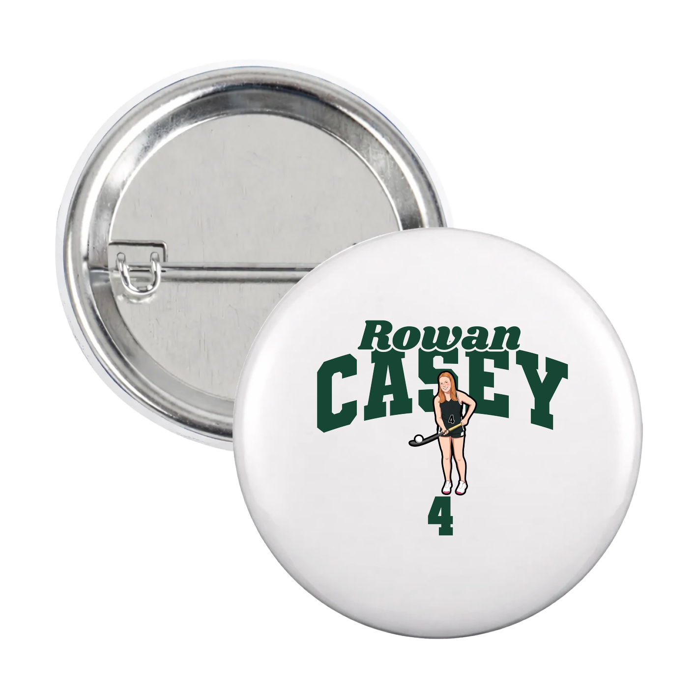 Game Day Button — Signature Arch in White