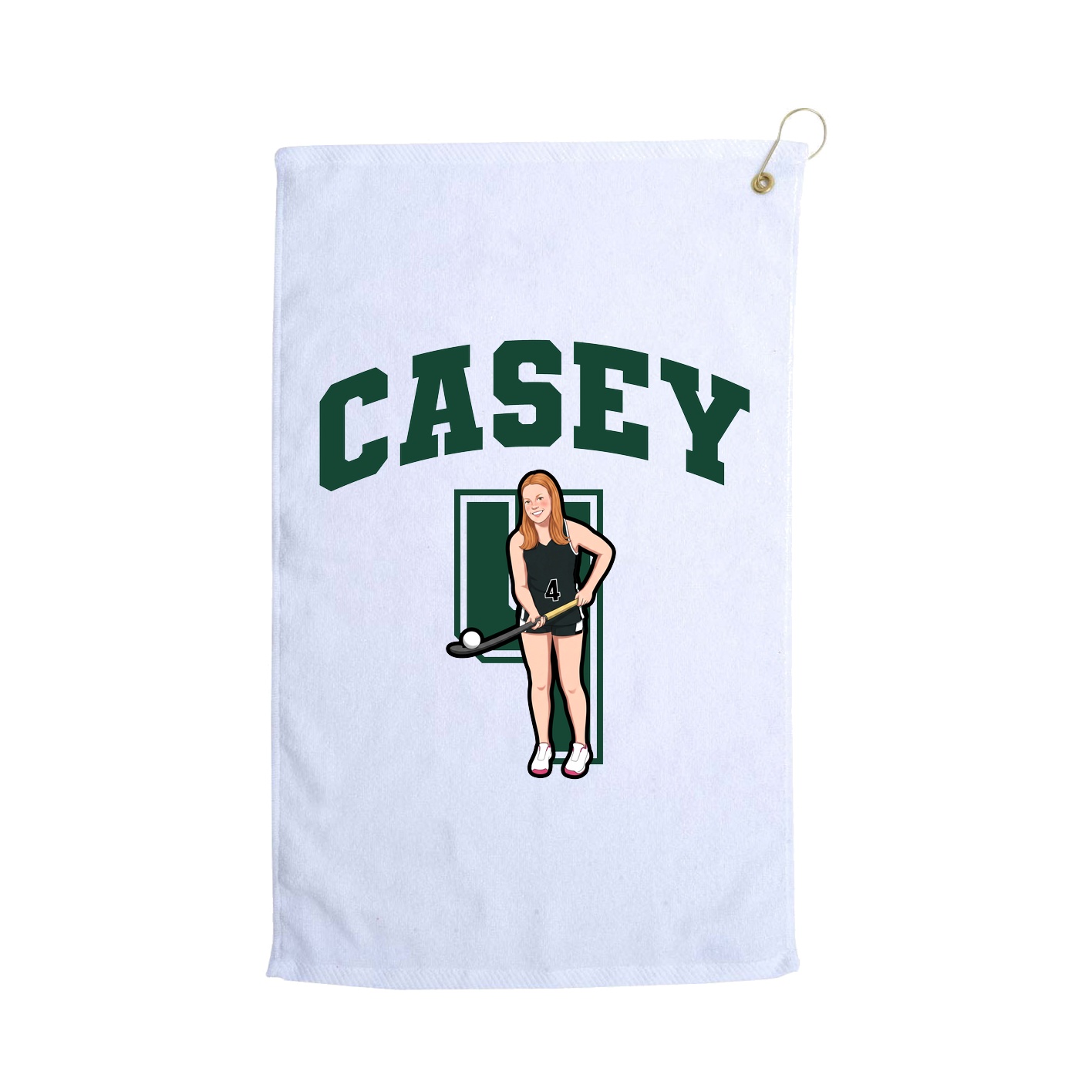 Golf Towel — Number in White