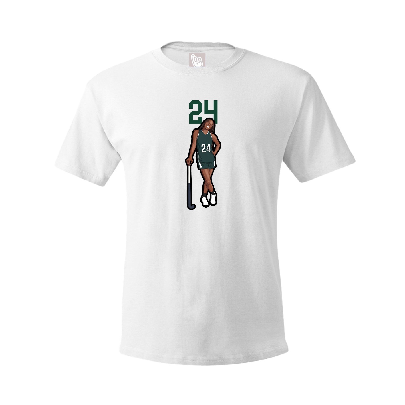 Youth Tee — Number Top in White
