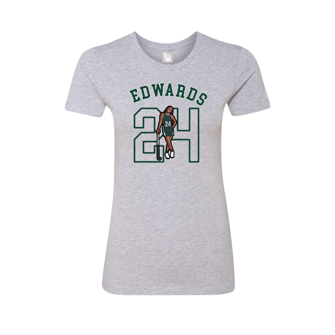 Fitted Women's Tee — Shirsey Arch in Grey