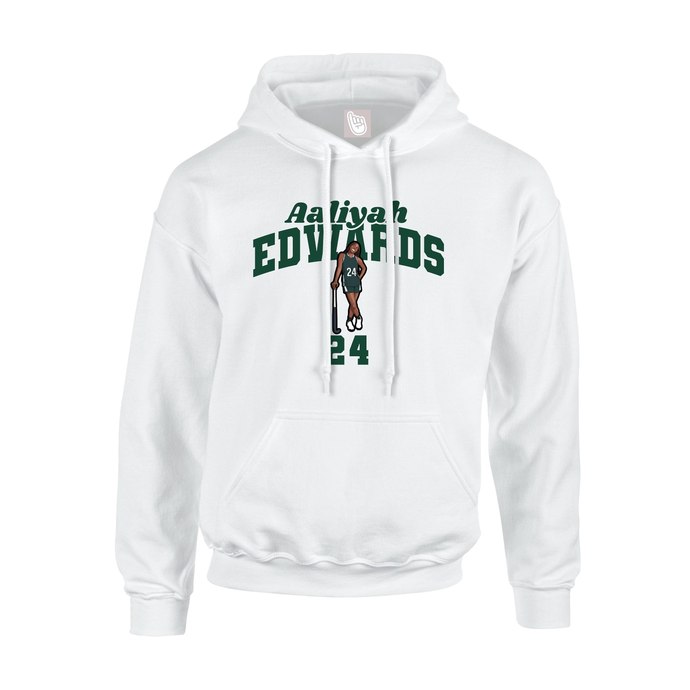 Hoodie — Signature Arch in White