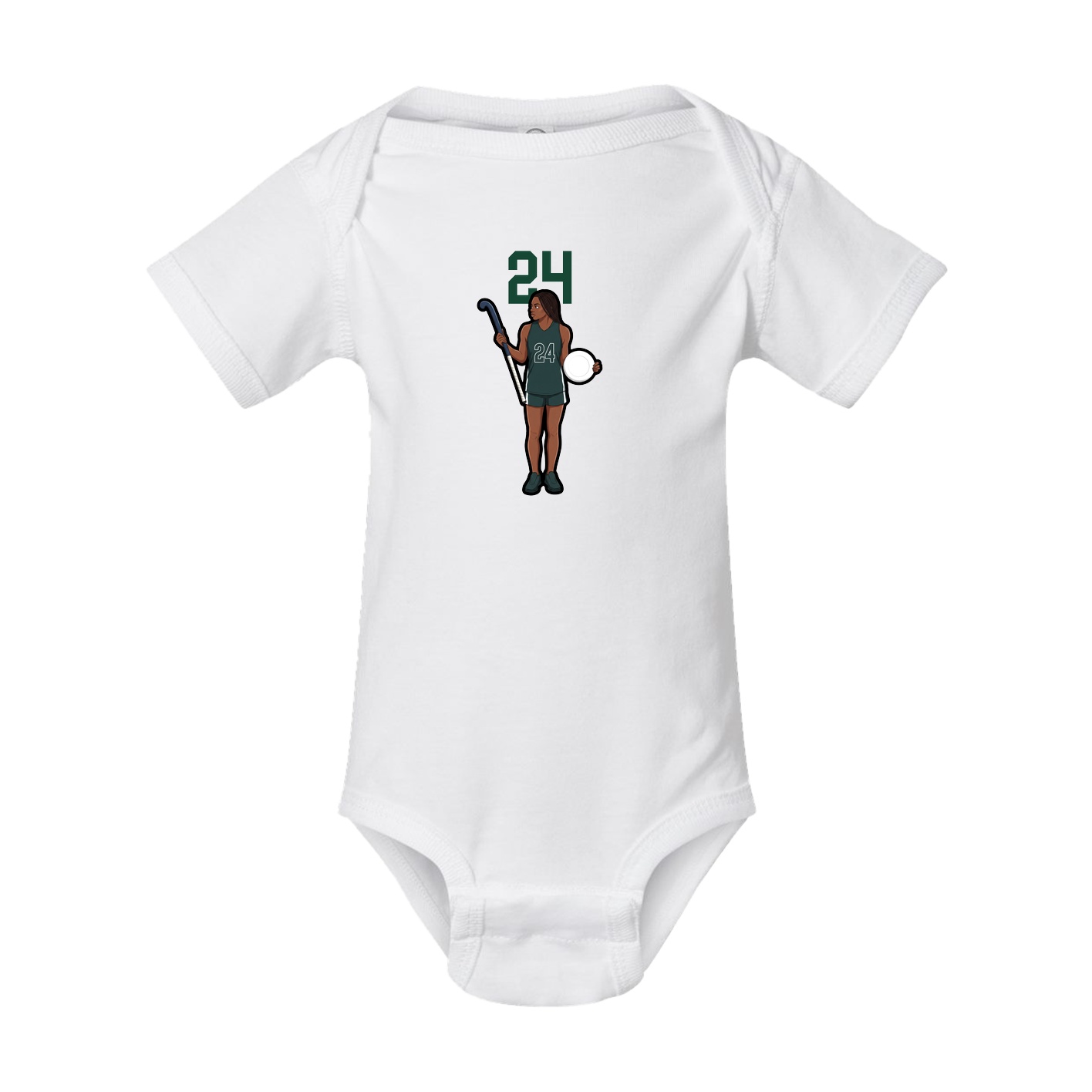 Baby Onesie — Number Top in White