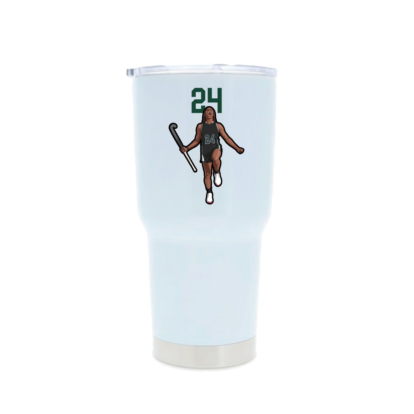 30oz Stainless Steel Tumbler — Number Top in White