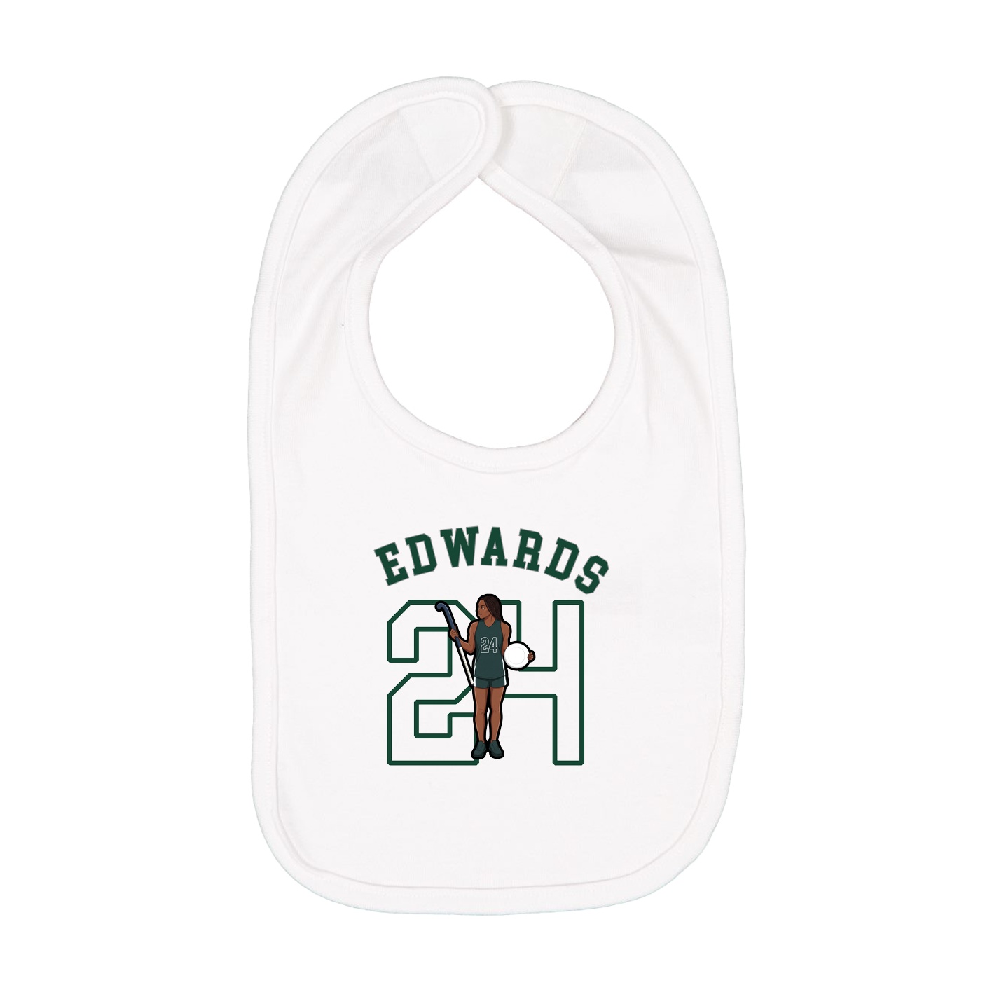 Infant Bib — Shirsey Arch in White