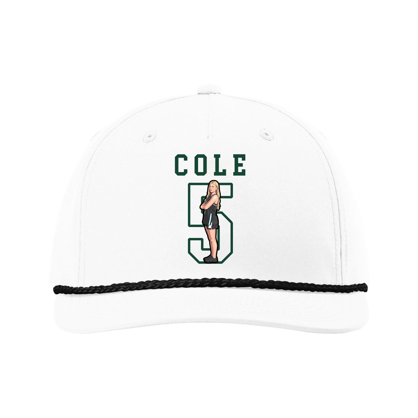 Five-Panel Classic Rope Cap — Shirsey in White