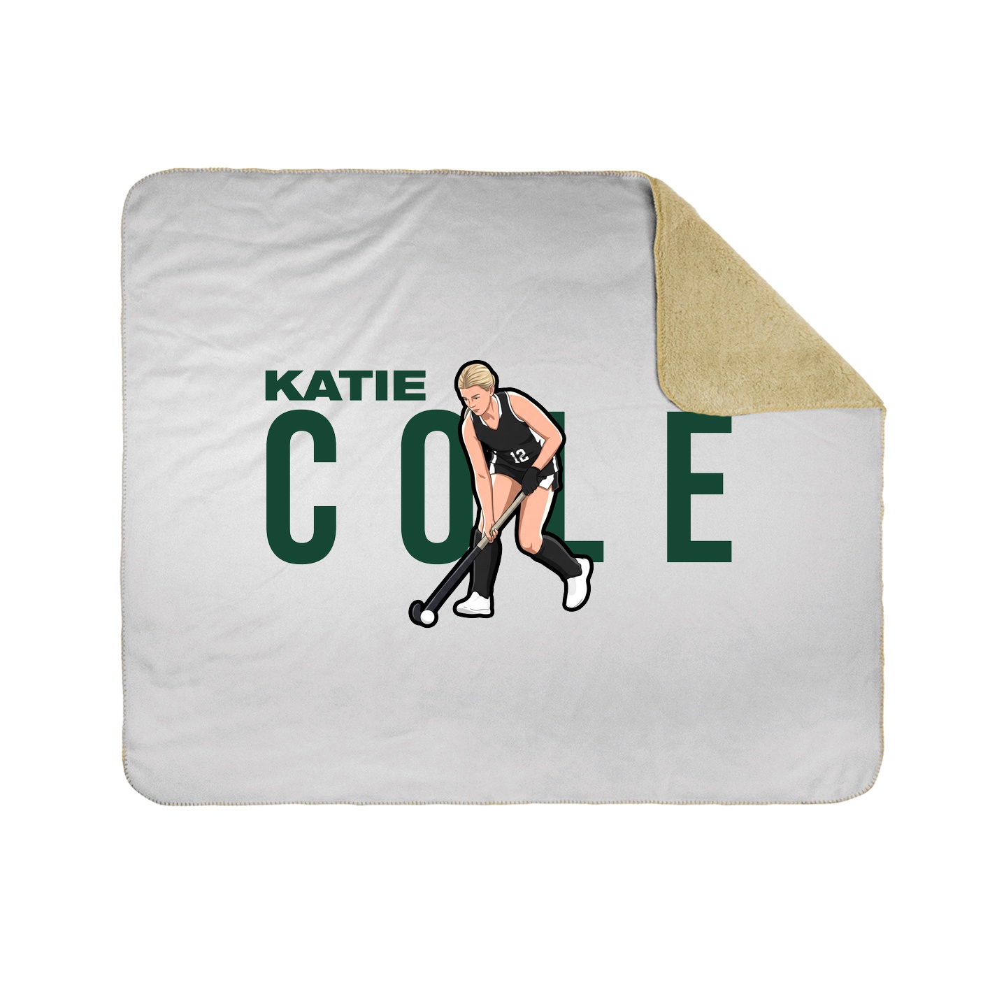 Throw Blanket — Player Name in White