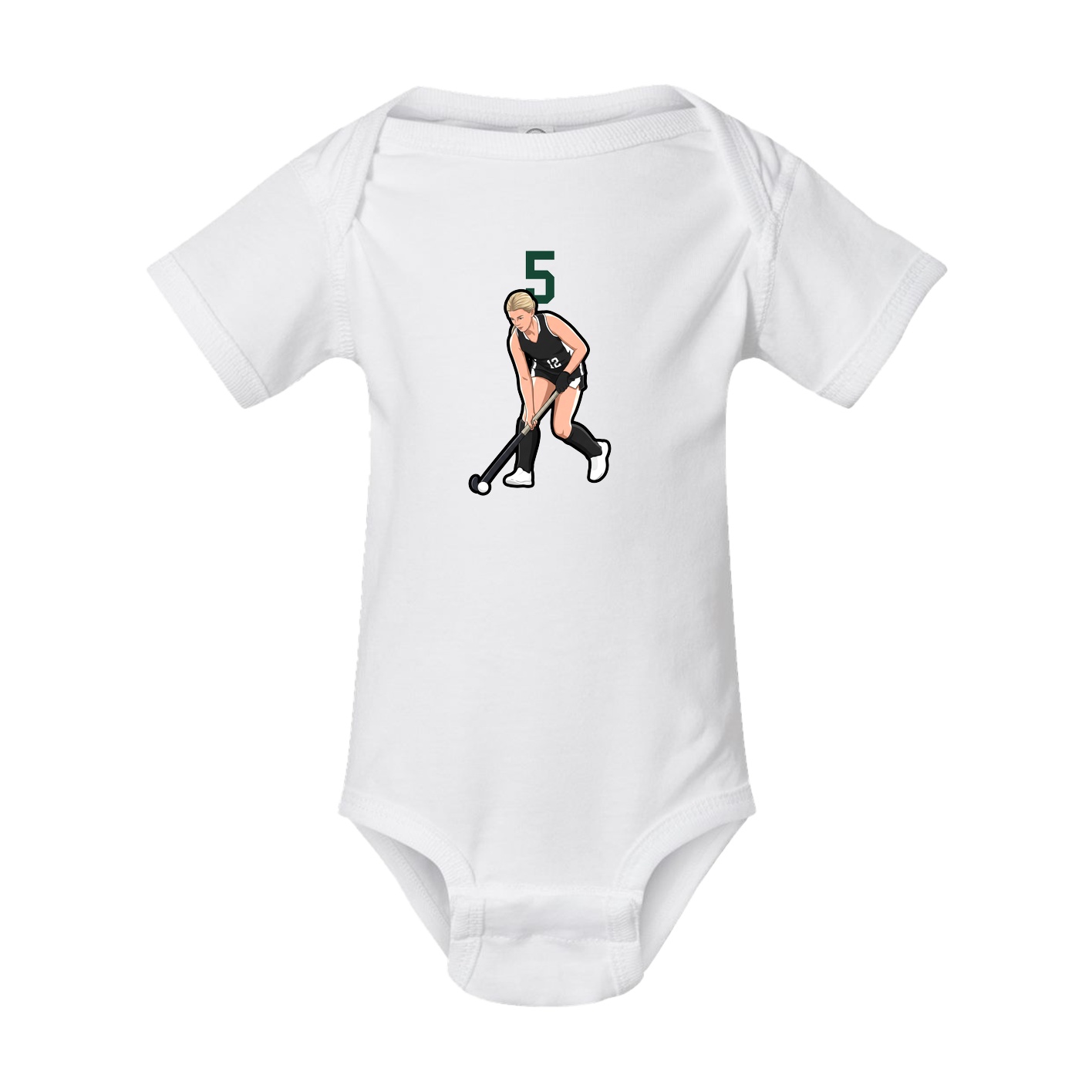 Baby Onesie — Number Top in White