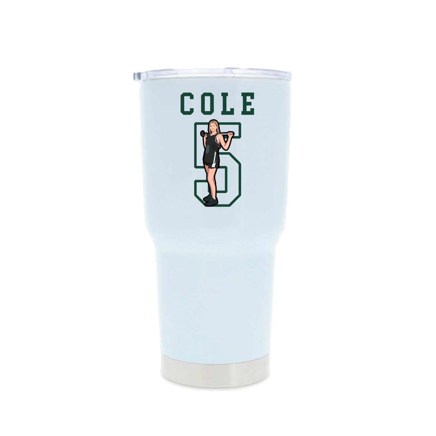 30oz Stainless Steel Tumbler — Shirsey in White
