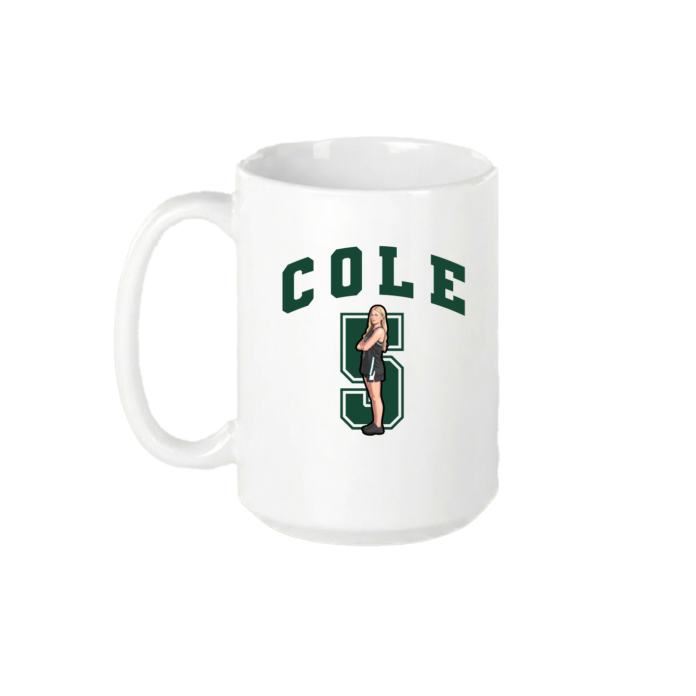 15oz Coffee Mug — Number in White