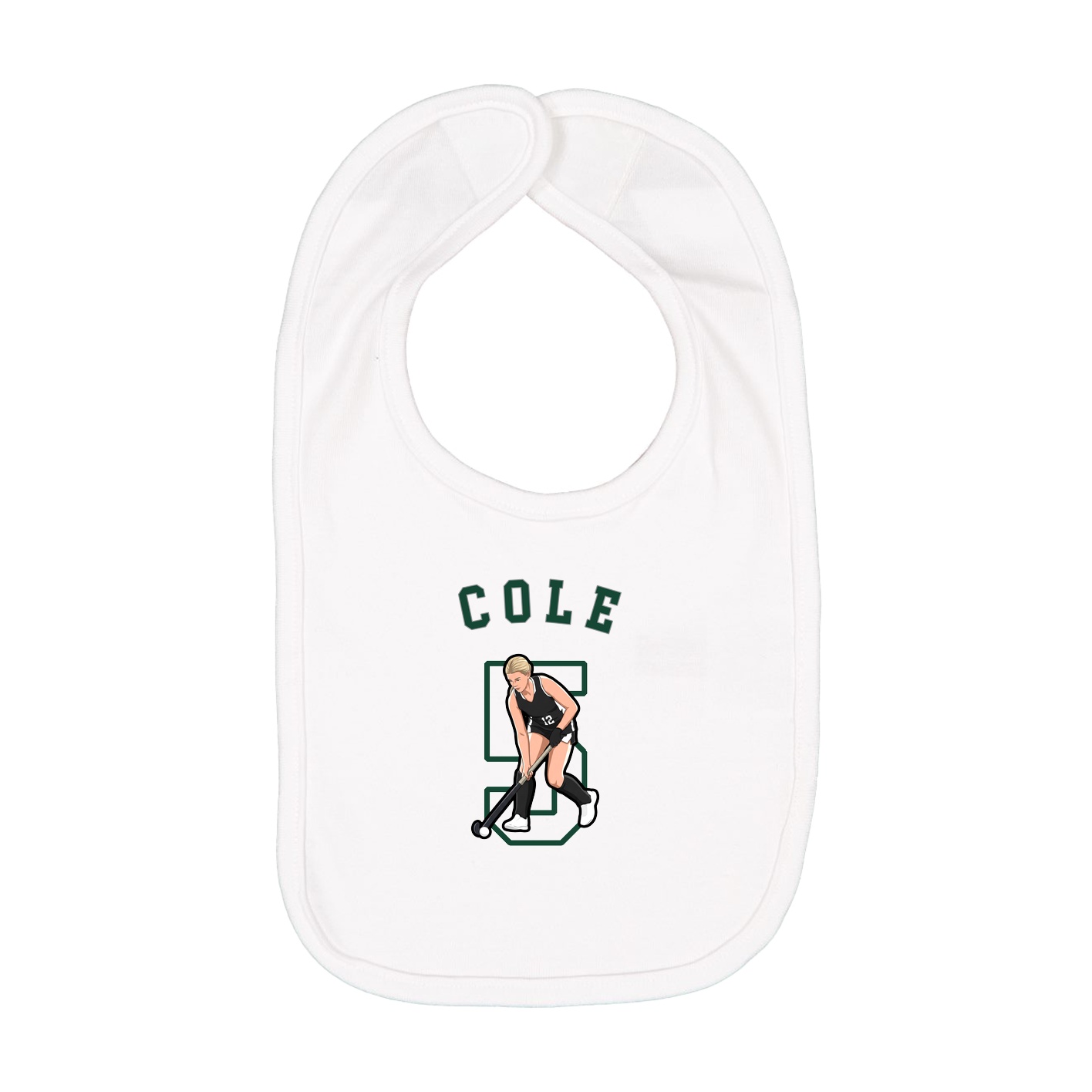 Infant Bib — Shirsey Arch in White