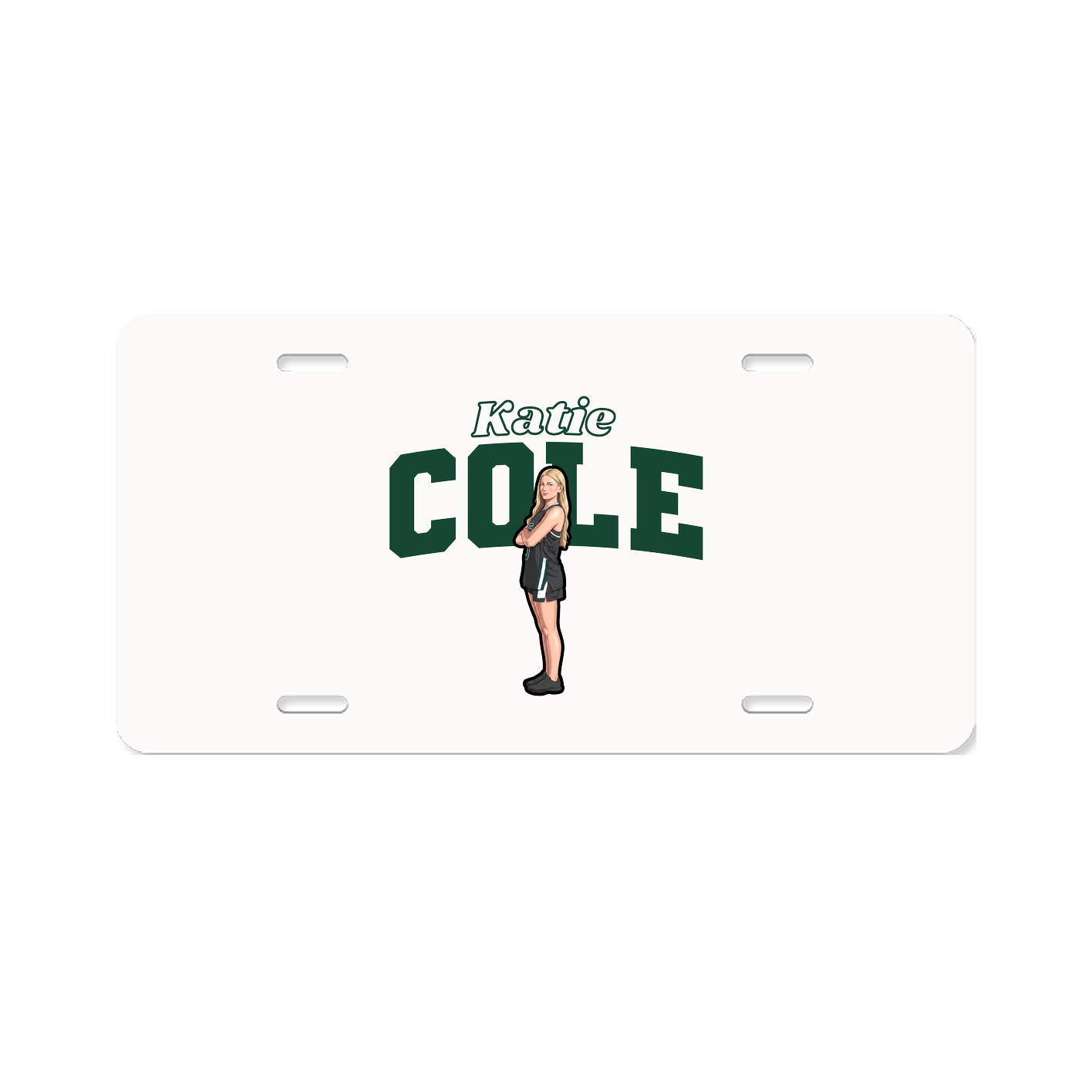 License Plate — Name Arch in Classic